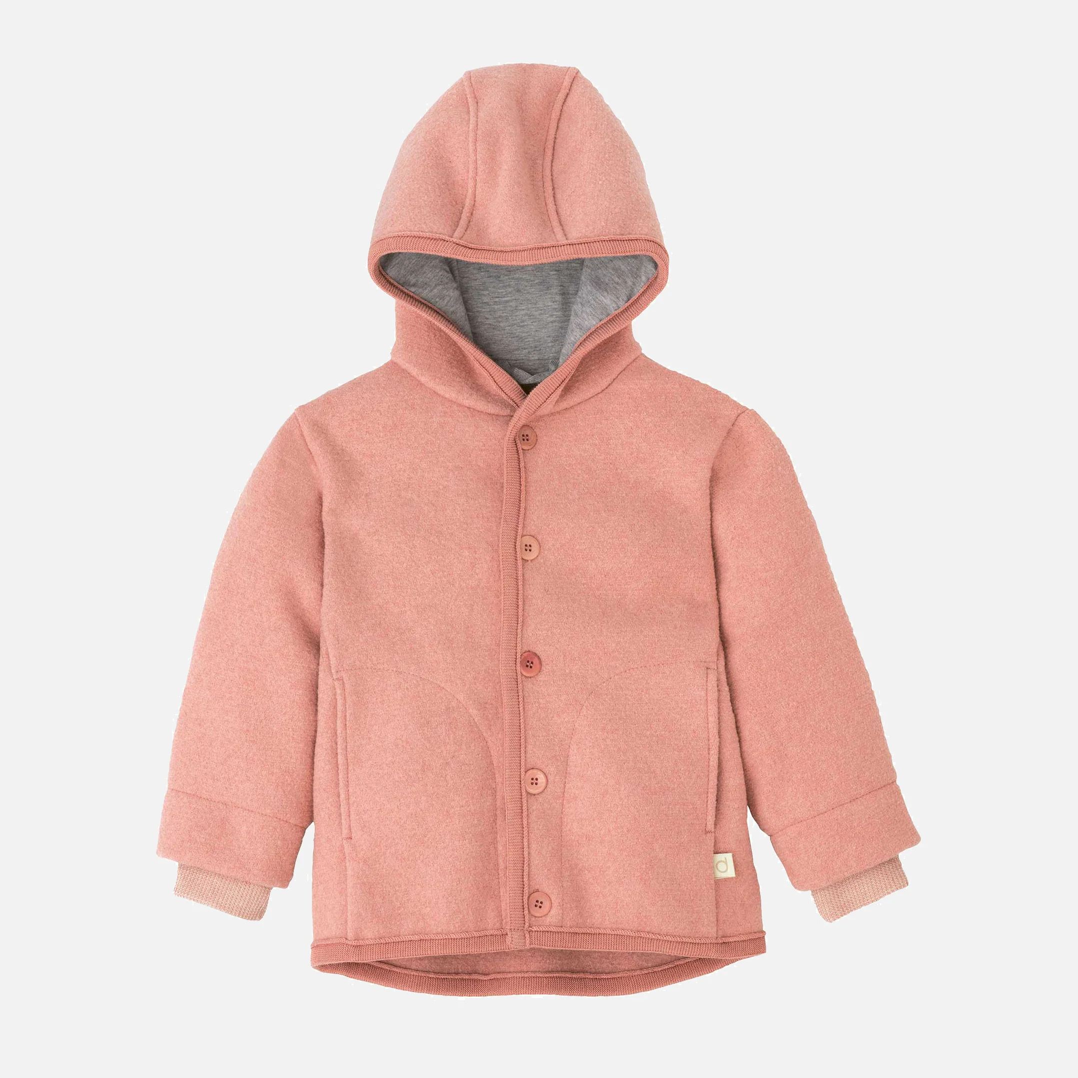 Baby & Kids Boiled Merino Wool Jacket - Soft Pink - Image 4