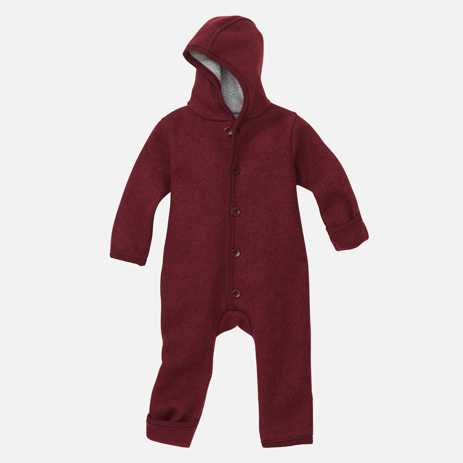 Baby & Kids Boiled Merino Wool Overall - Cassis - Image 2