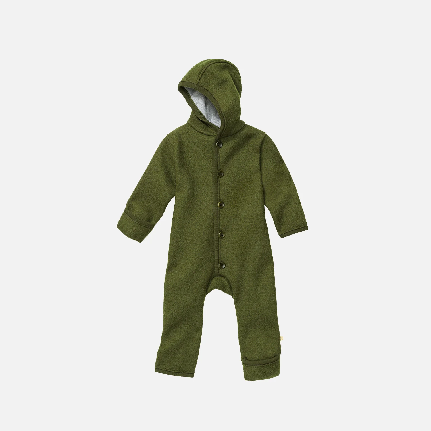Baby & Kids Boiled Merino Wool Overall - Olive - Image 3