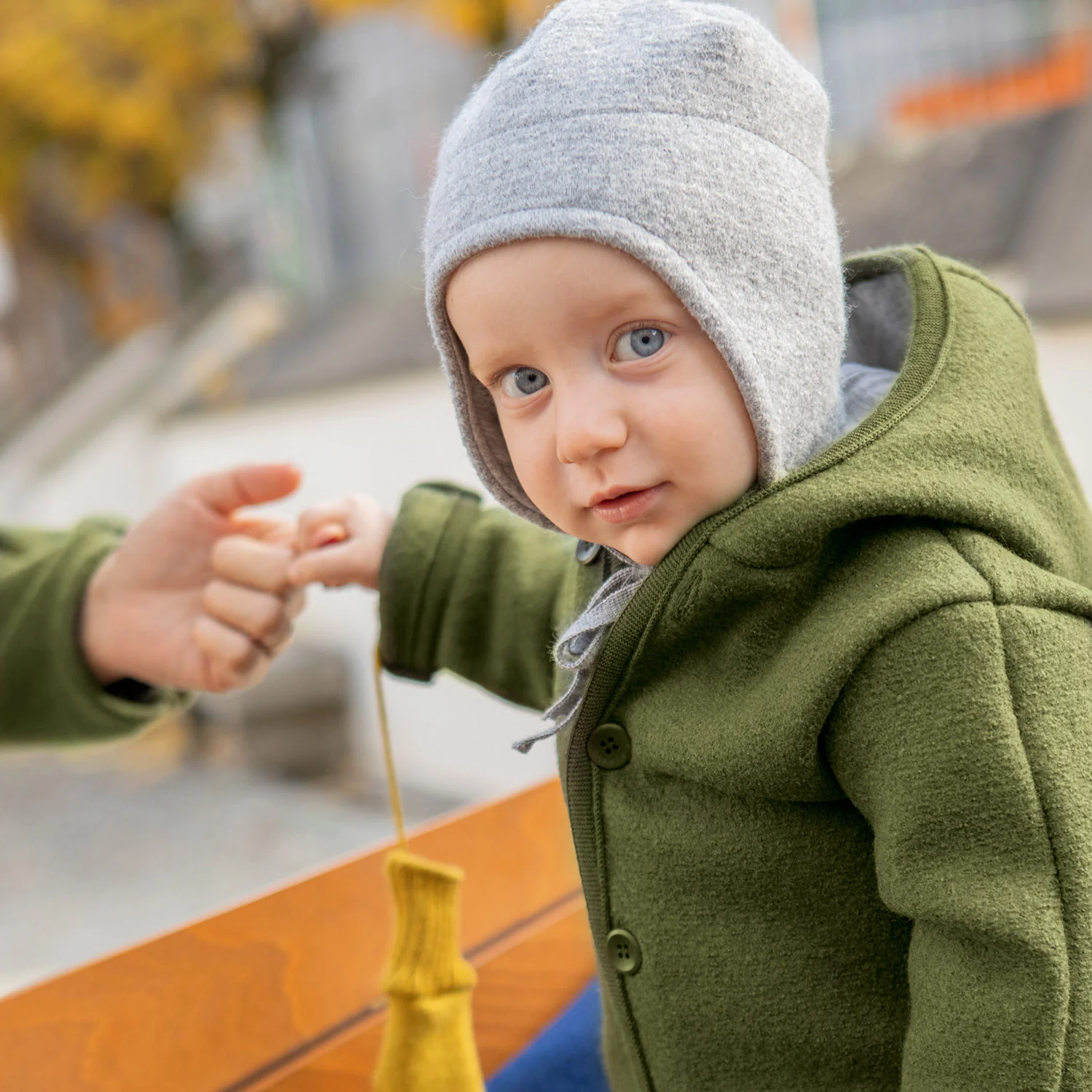 Baby & Kids Boiled Merino Wool Overall - Olive - Image 5