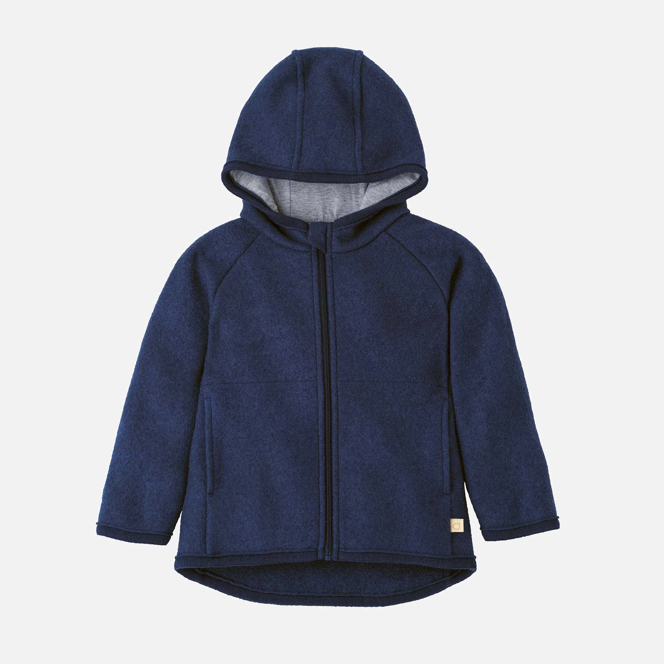 Baby & Kids Boiled Merino Wool Zip Jacket - Indigo - Image 2