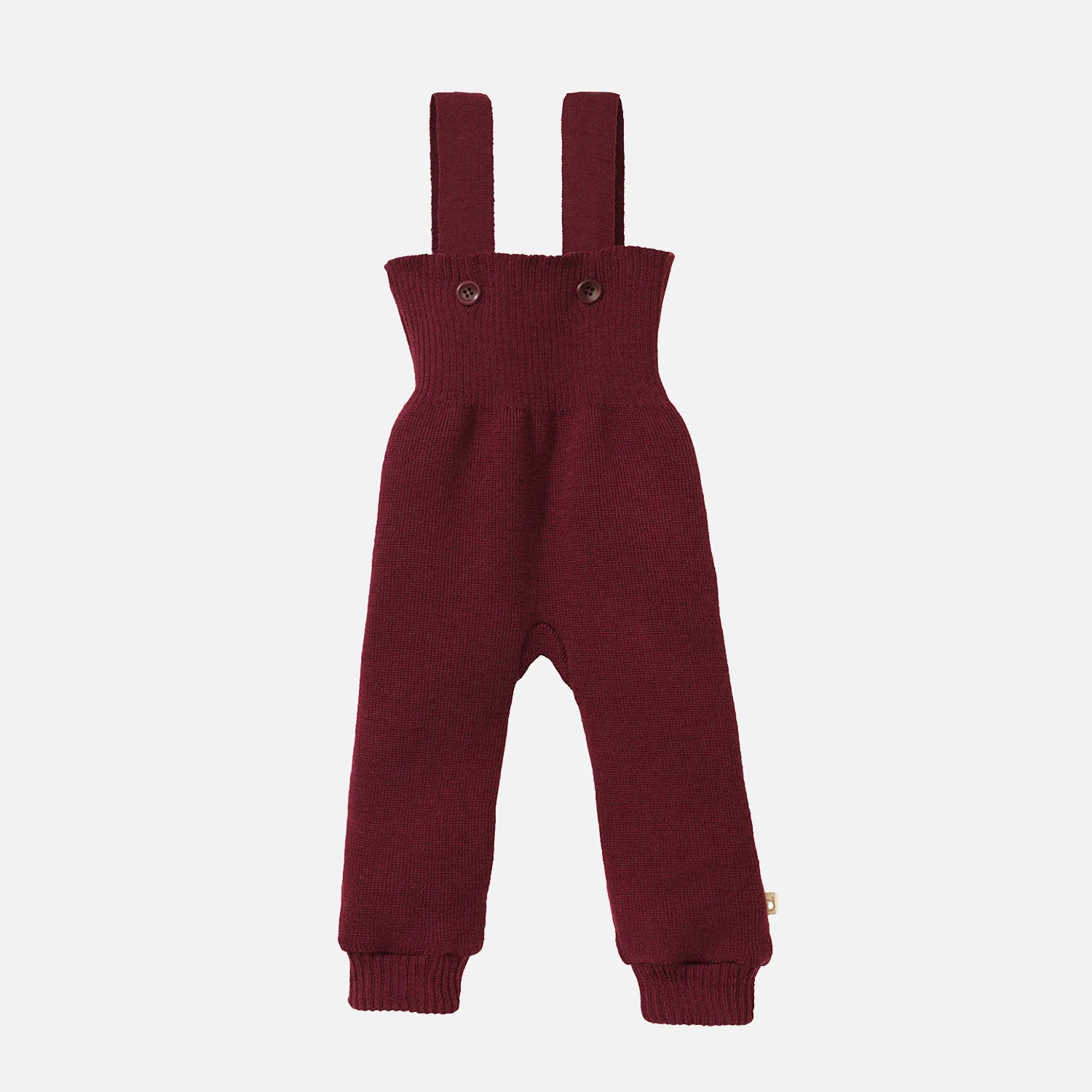 Baby & Kids Merino Wool Dungarees - Cassis - Image 2