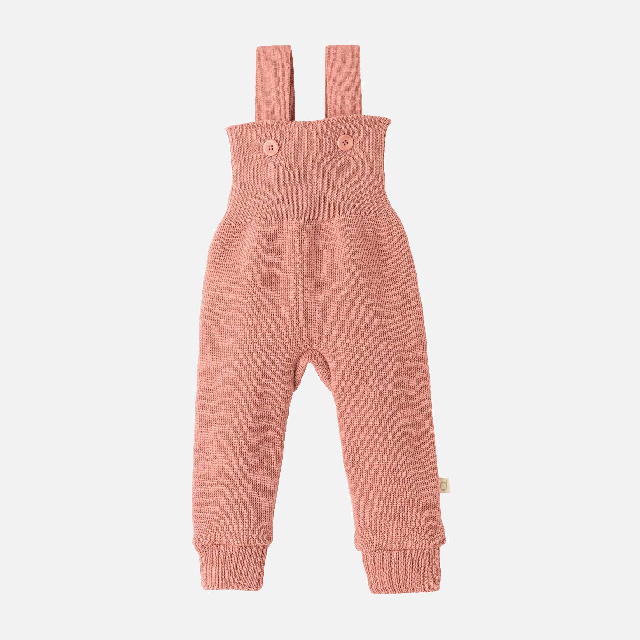 Baby & Kids Merino Wool Dungarees - Soft Pink - Image 2