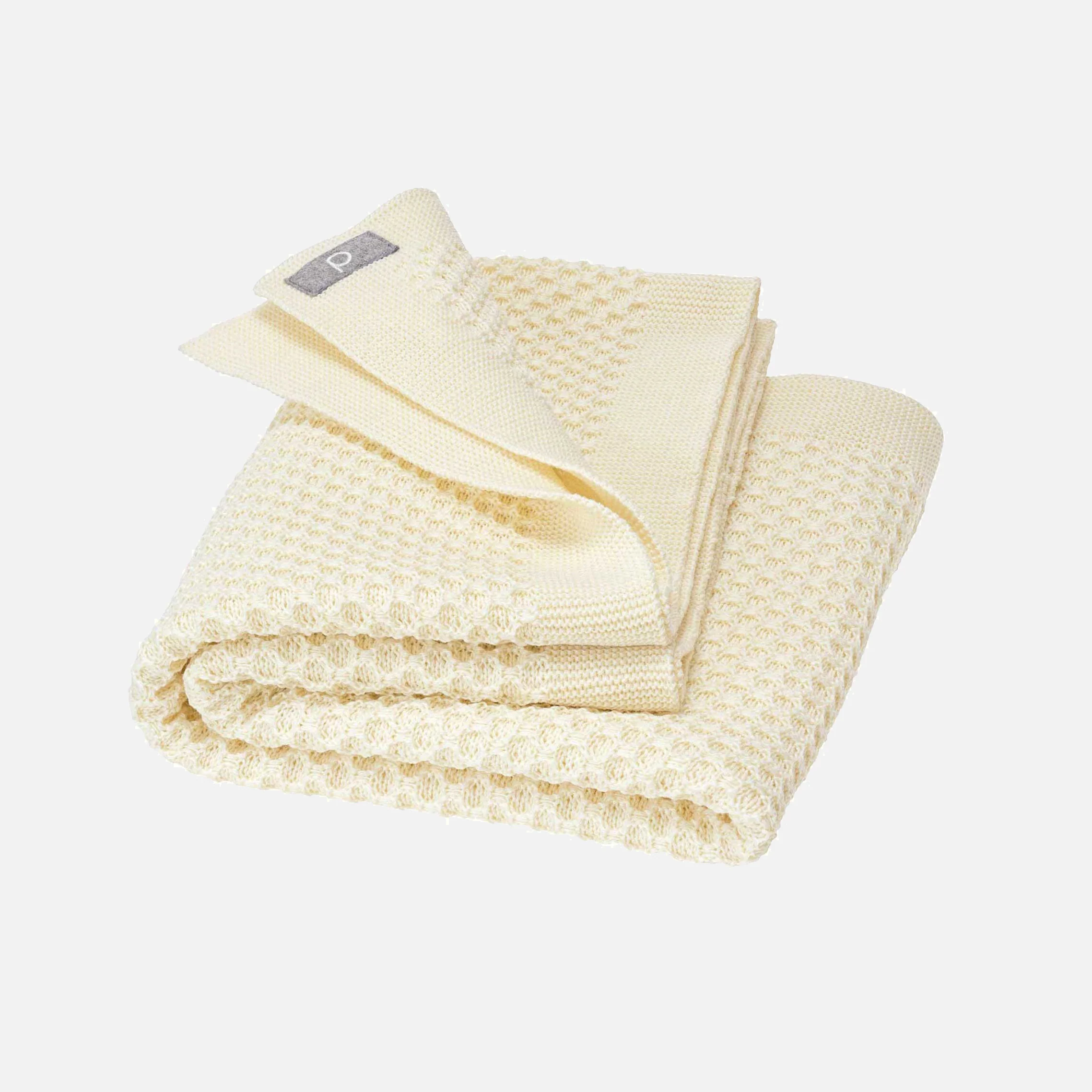 Merino Wool Honeycomb Swaddle/Baby Blanket - Natural - Image 2