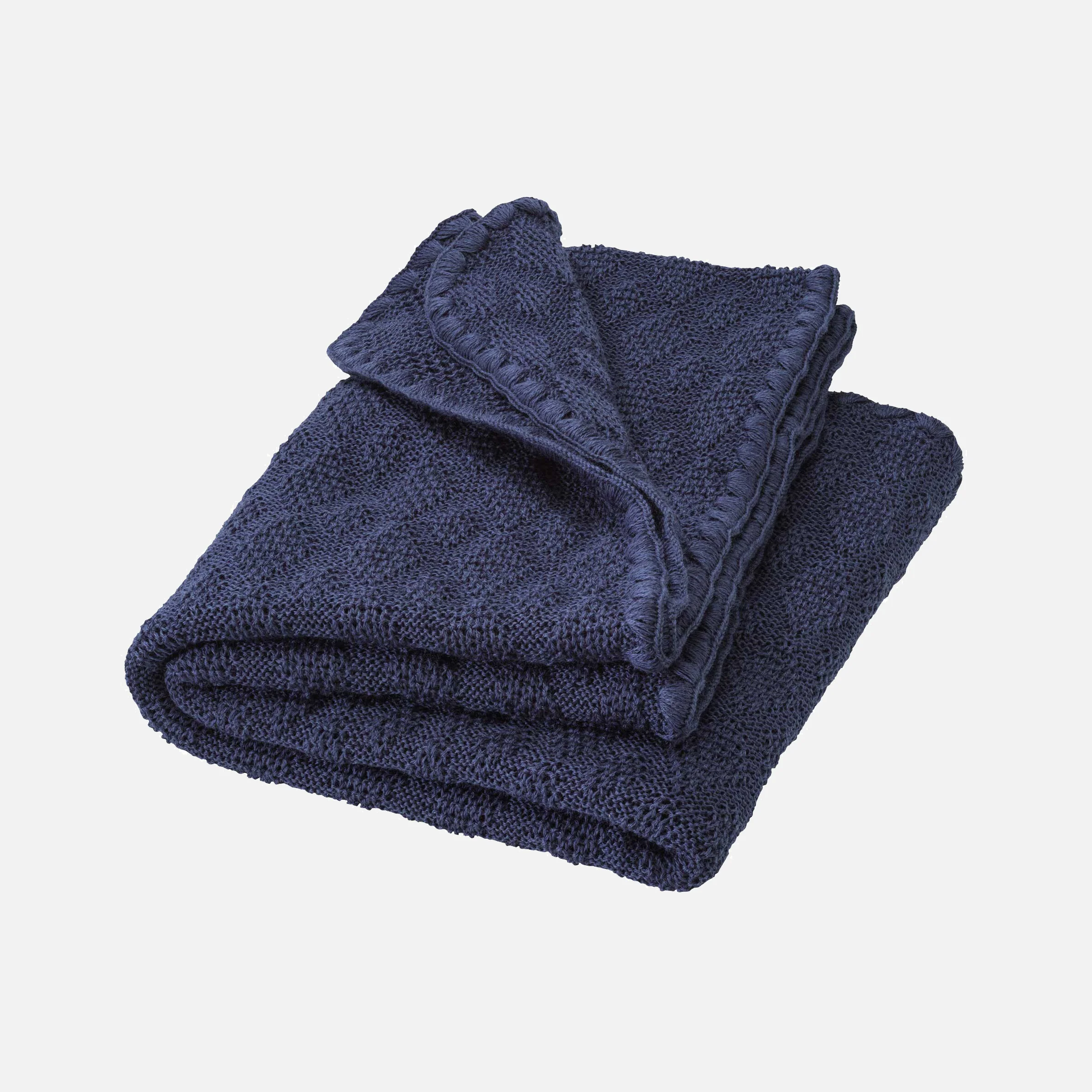 Merino Wool Swaddle/Baby Blanket - Indigo - Image 2