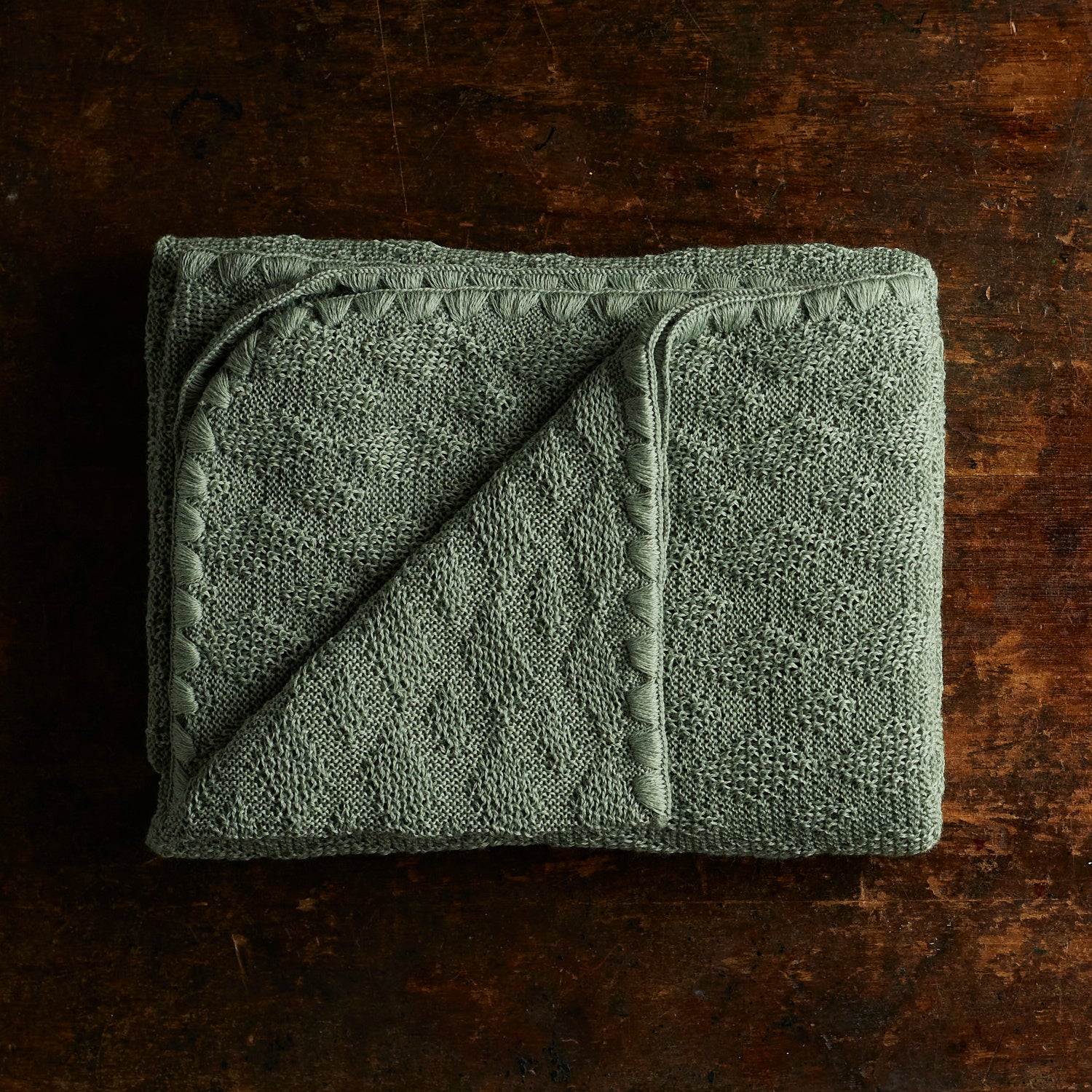 Merino Wool Swaddle/Baby Blanket - Jade