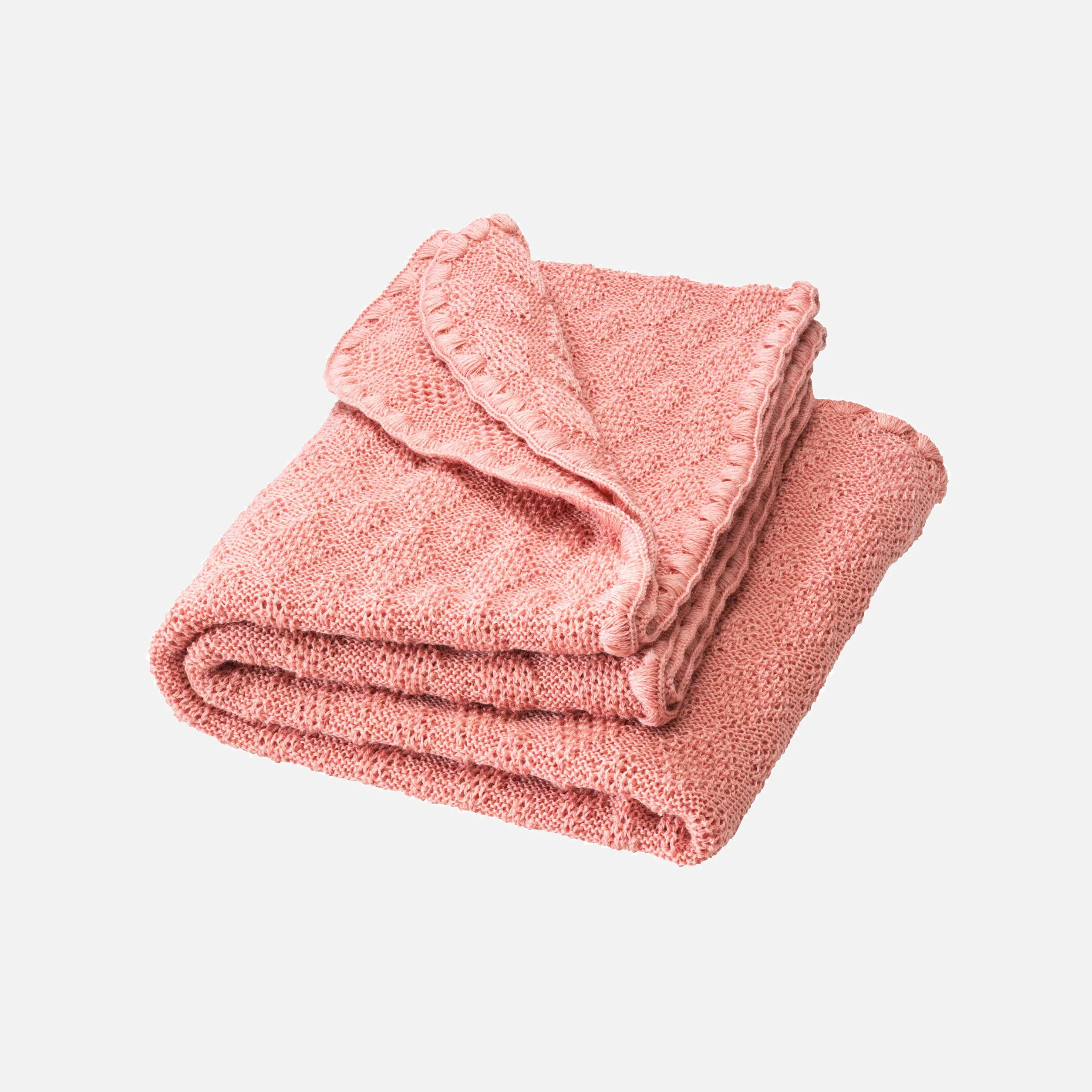 Merino Wool Swaddle/Baby Blanket - Soft Pink - Image 2