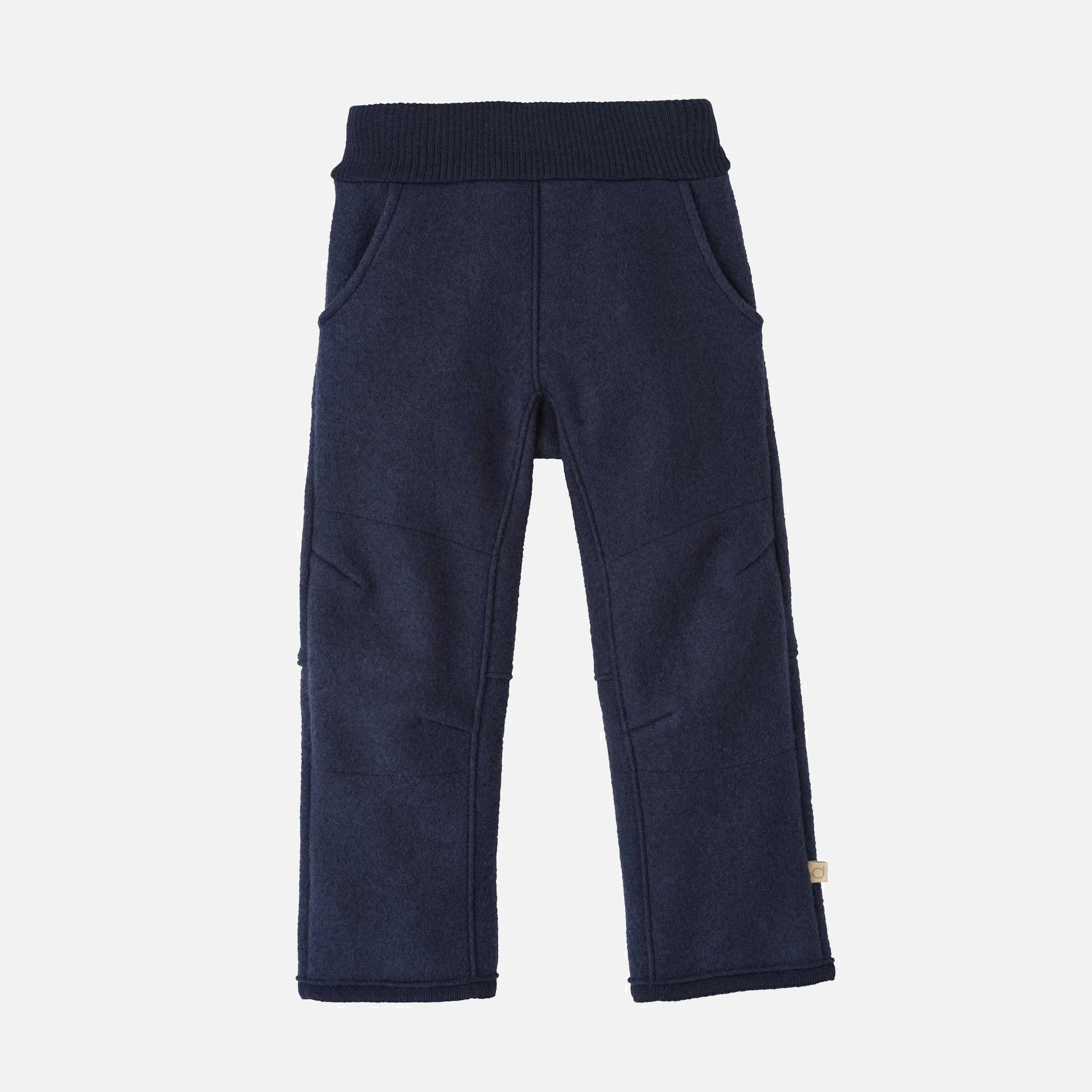 Kids Boiled Wool Pull On Trousers - Indigo - Image 3