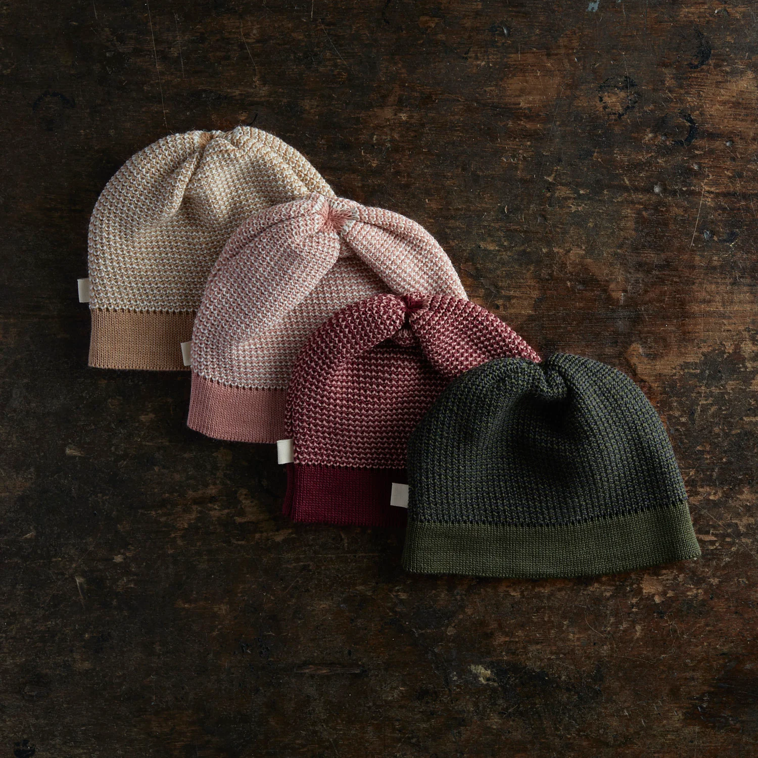 Baby & Kids Merino Wool Beanie - Caramel/Natural - Image 2