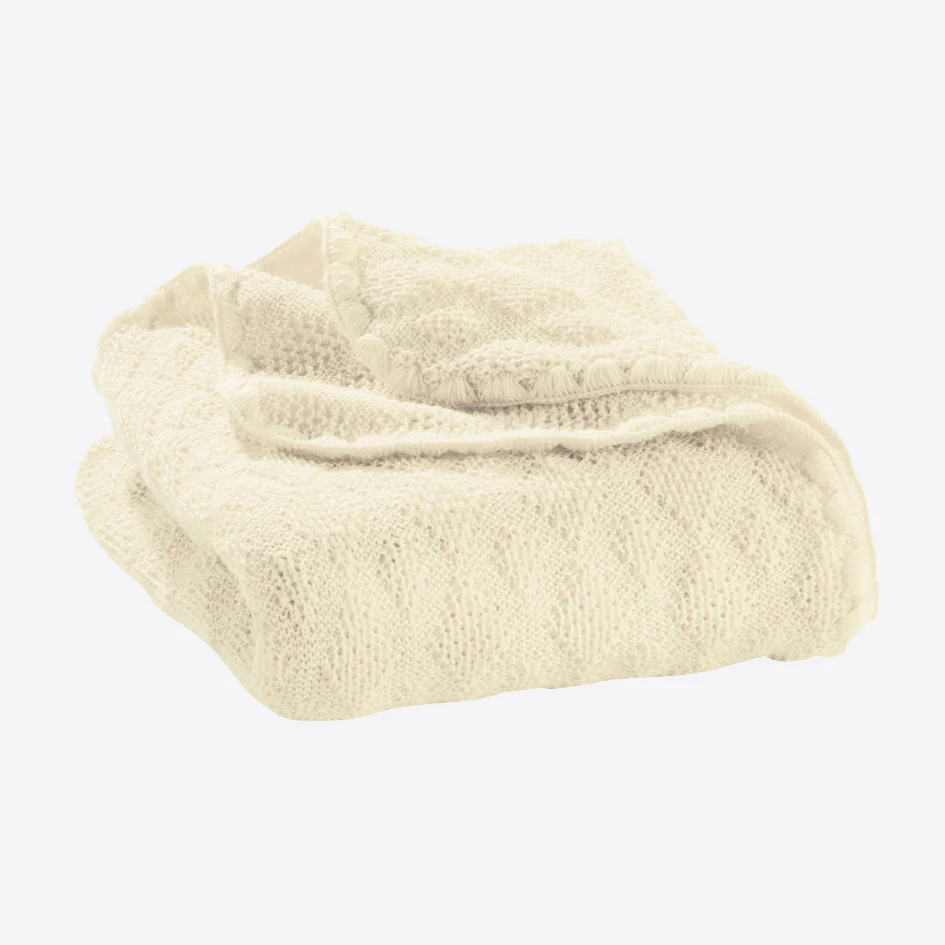 Merino Wool Swaddle/Baby Blanket - Natural - Image 3