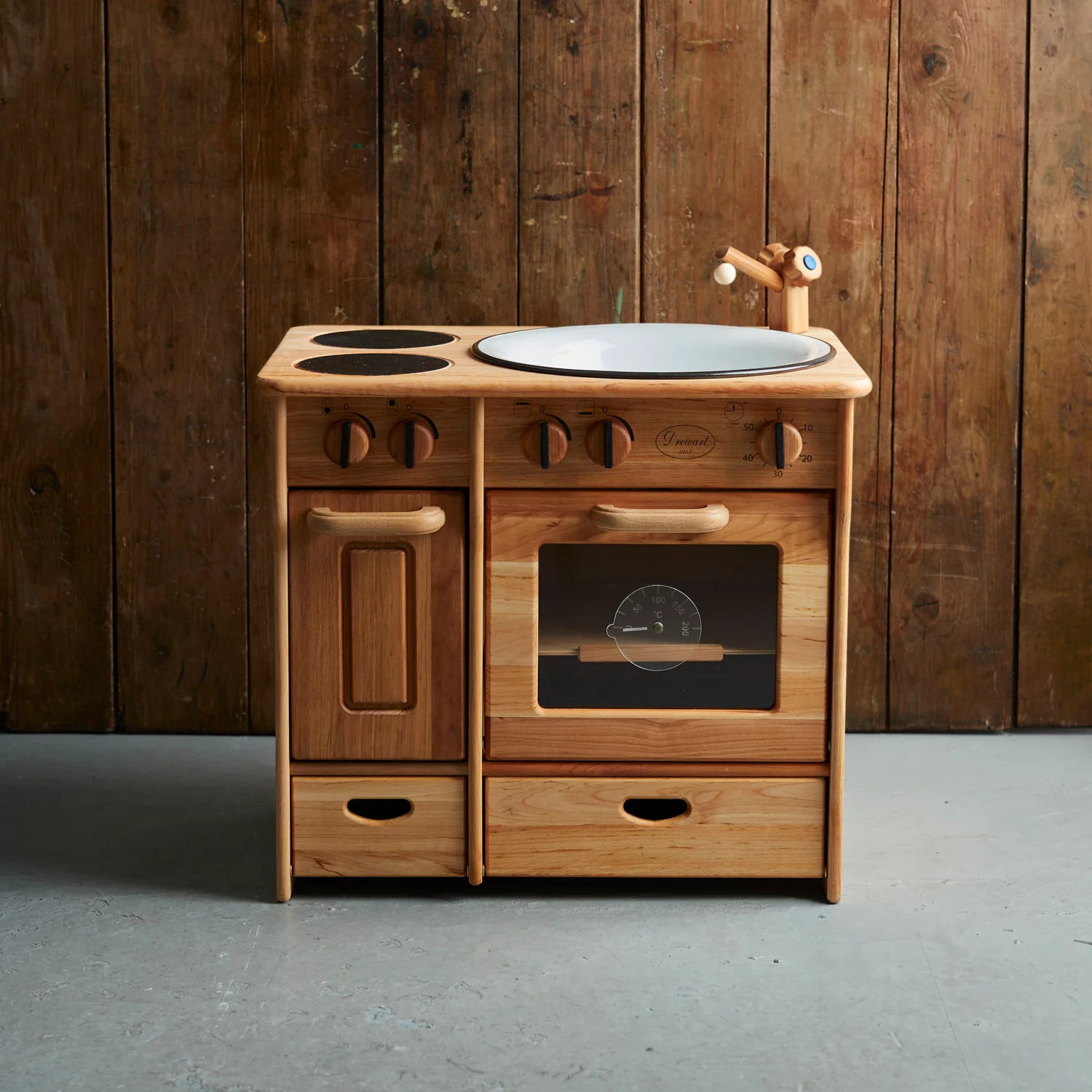 Wooden Cooker & Sink Combo