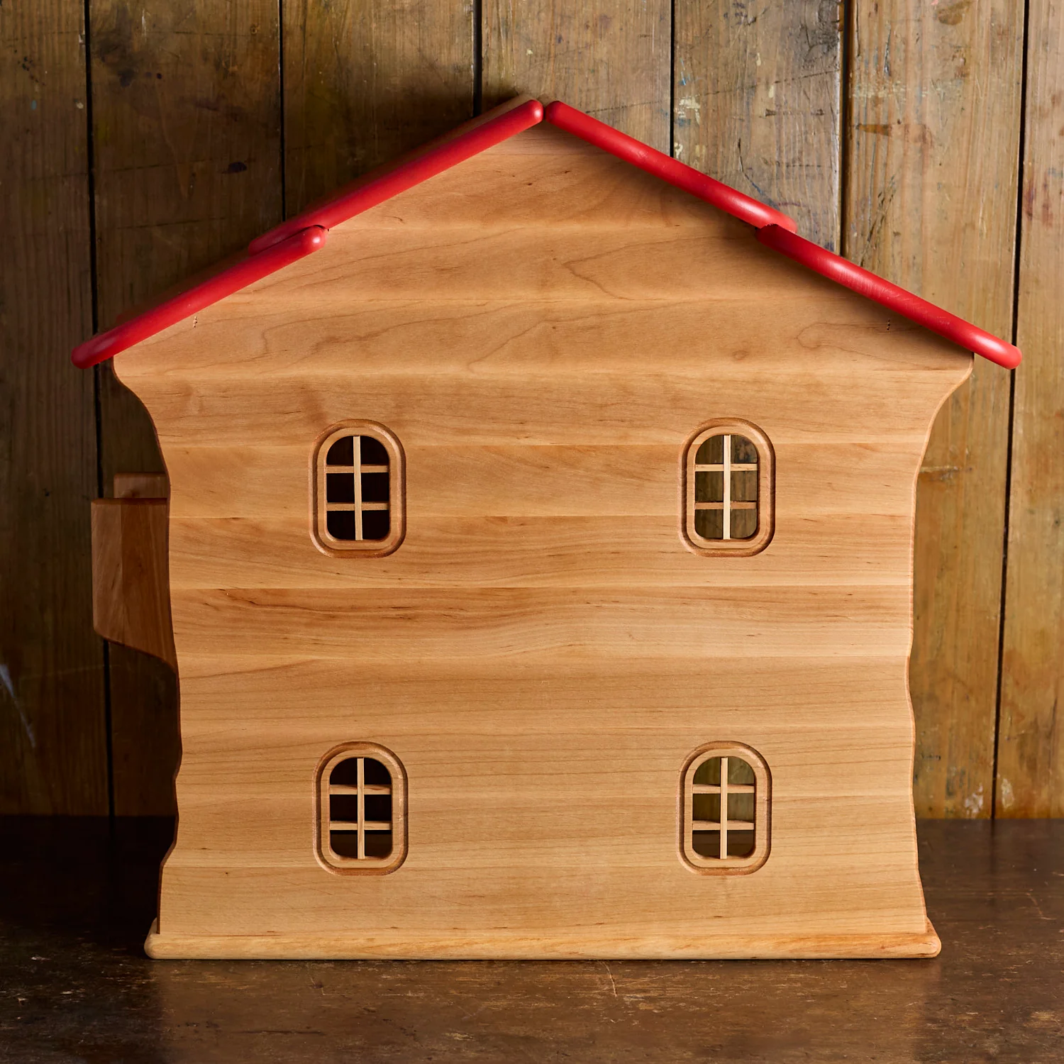 Wooden Dolls House - Red - Image 2
