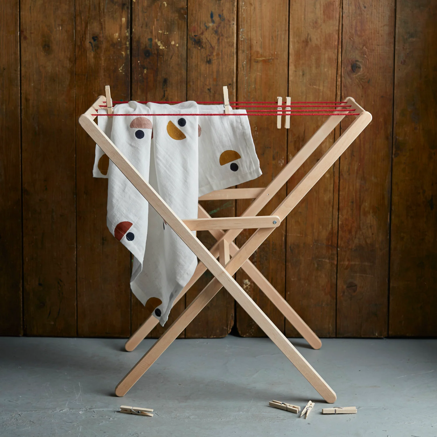 Wooden Dryer & Pegs - Image 2