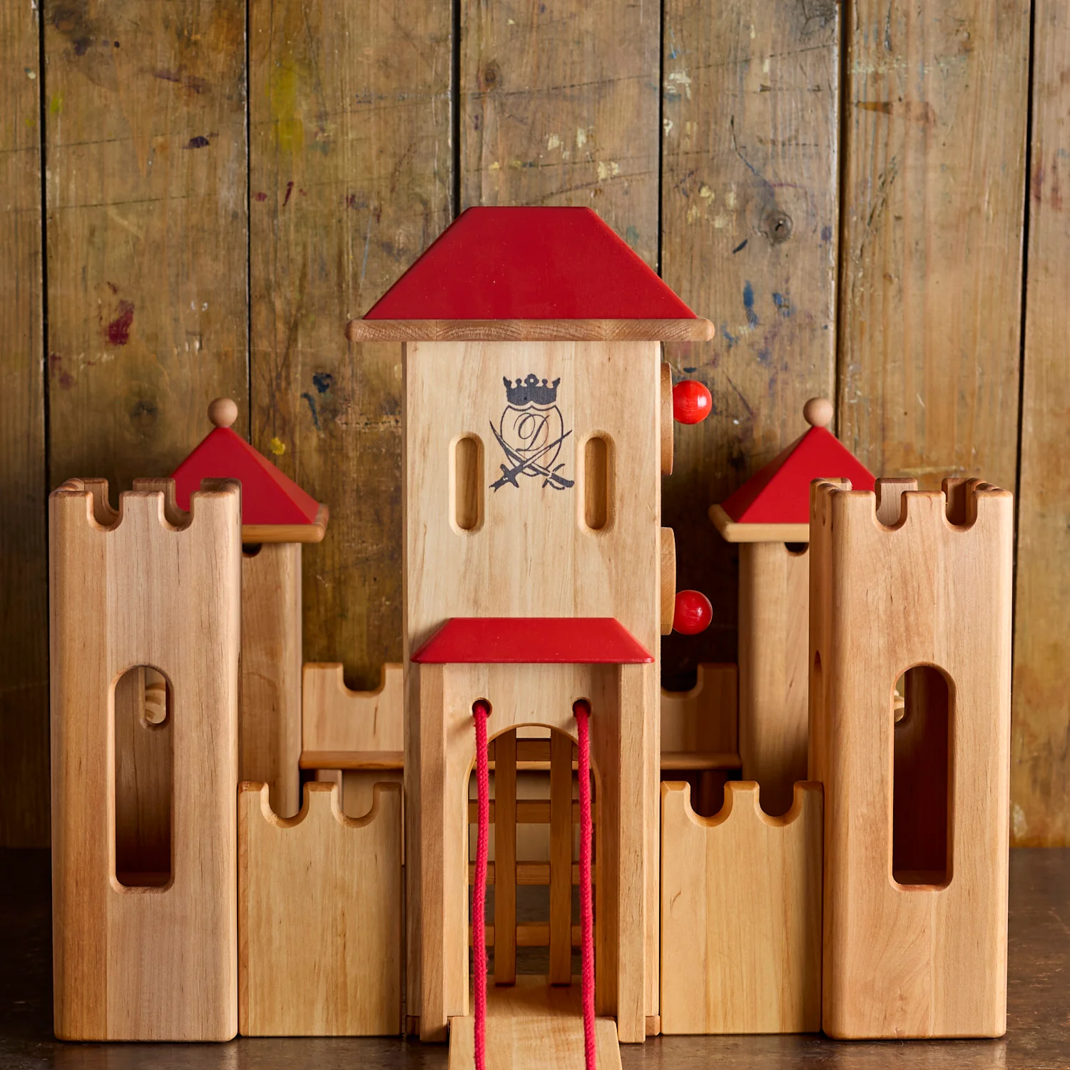Wooden Medium Castle - Red - Image 3