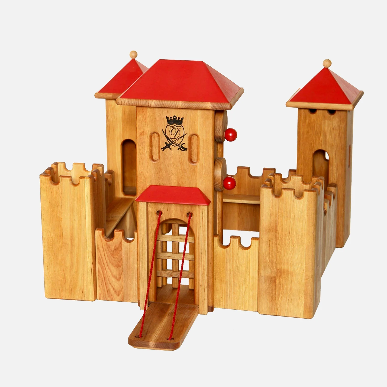 Wooden Medium Castle - Red - Image 4