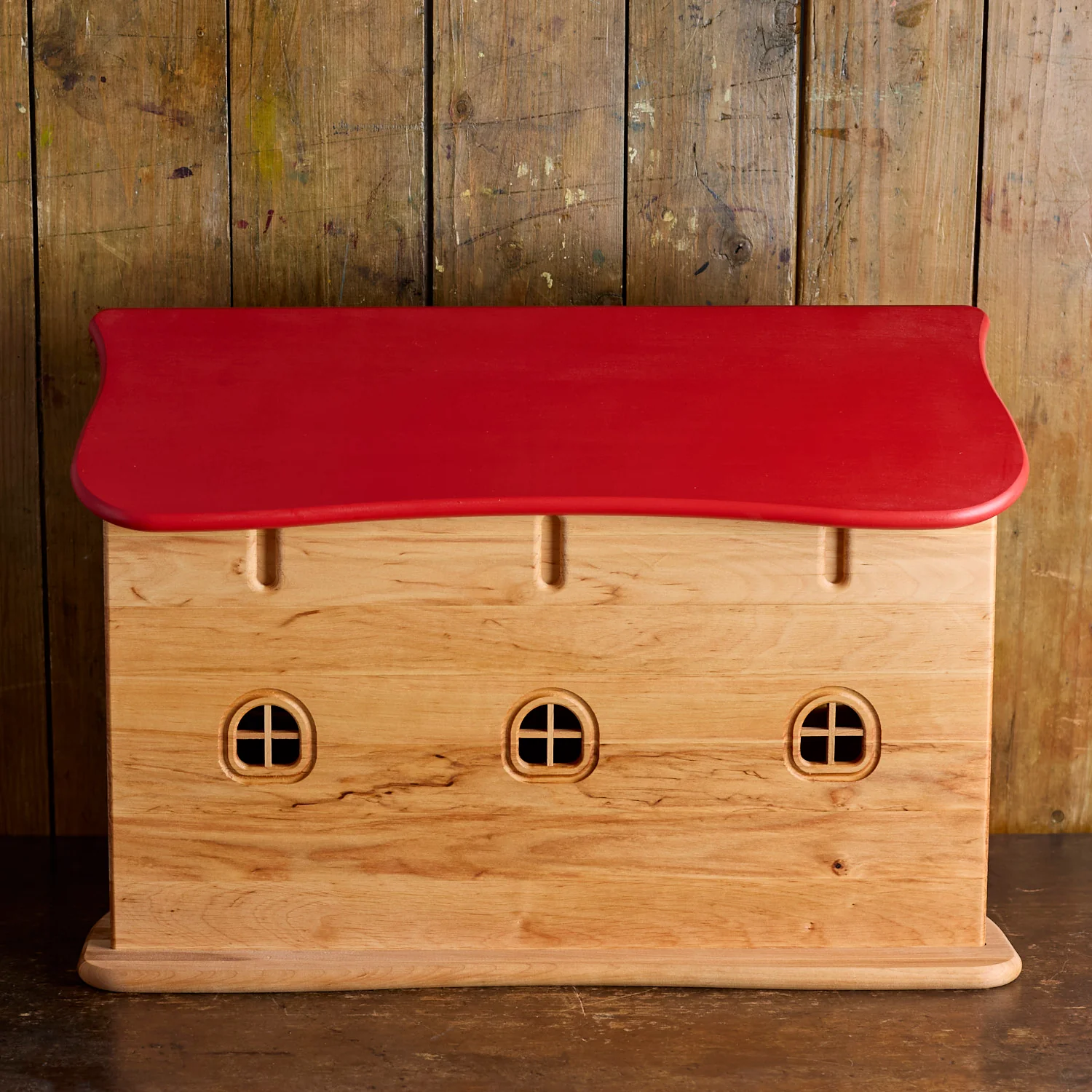 Wooden Large Stable - Red - Image 3