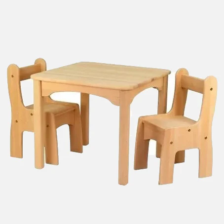 Wooden Kids Table and Chairs Set - Image 2