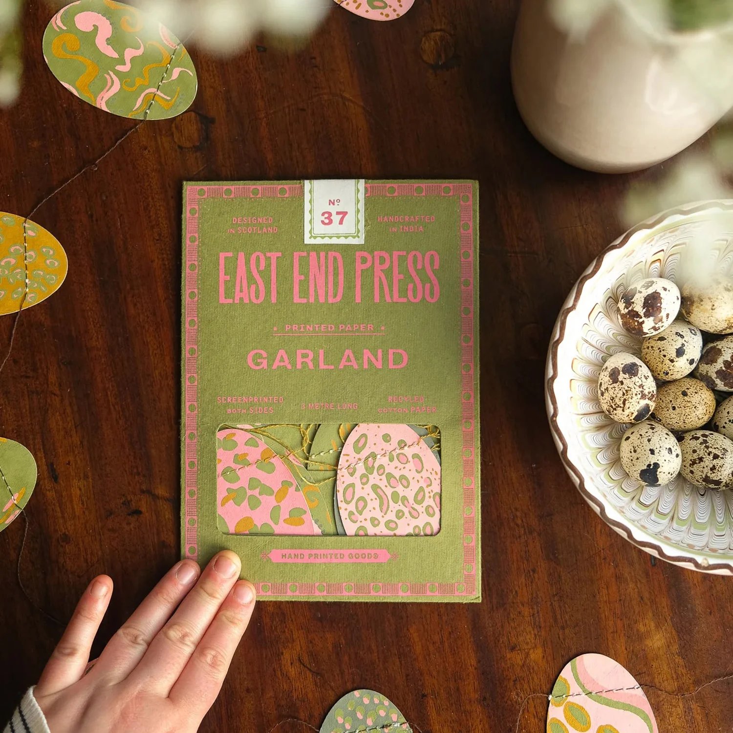 Handmade Garland - Pink Eggs - Image 2