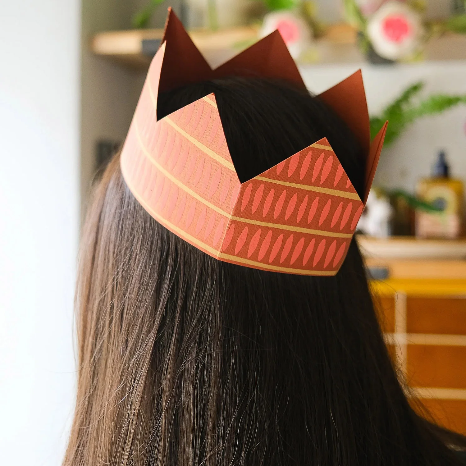 Handmade Paper Crowns - Yellow & Orange - Image 3