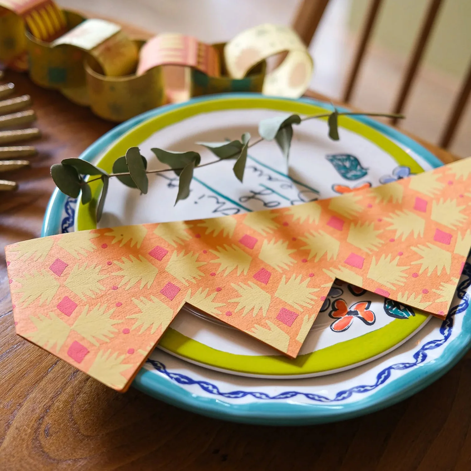 Handmade Paper Crowns - Yellow & Orange - Image 4
