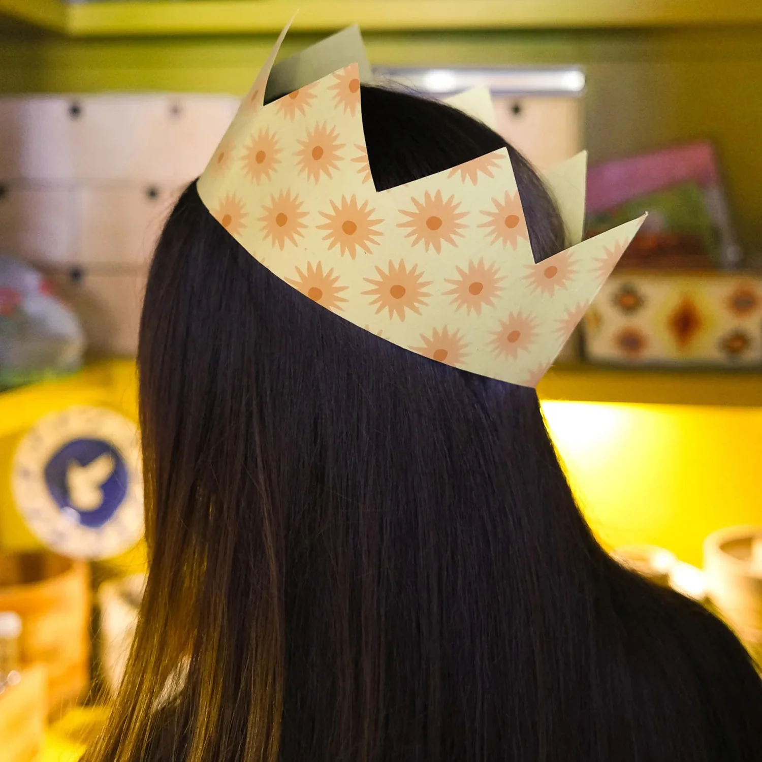 Handmade Paper Crowns - Yellow & Orange - Image 5