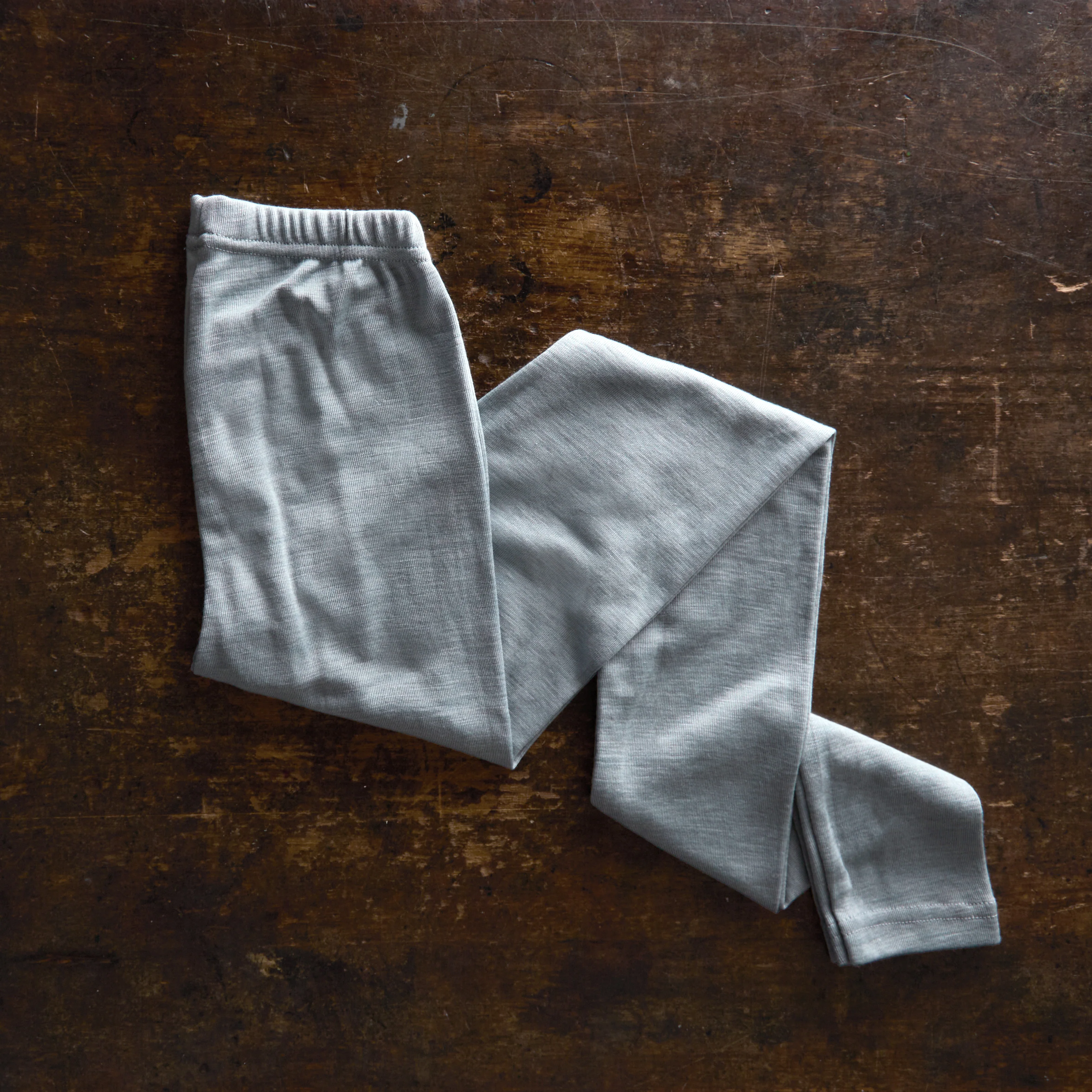 Women's Merino Wool & Silk Leggings - Mountain Blue