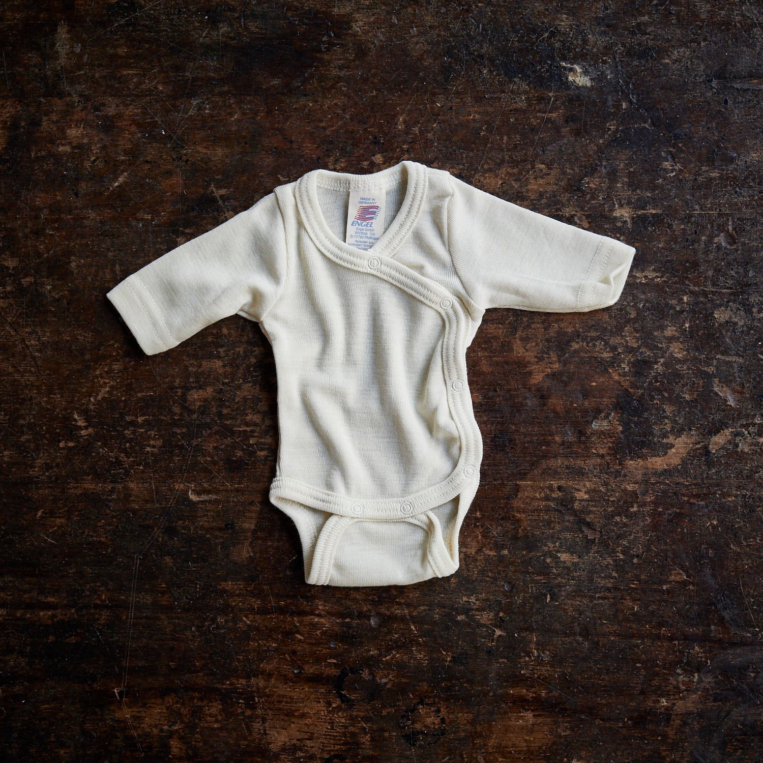 Baby Merino Wool & Silk Premature Wrap Body - Natural - Image 3