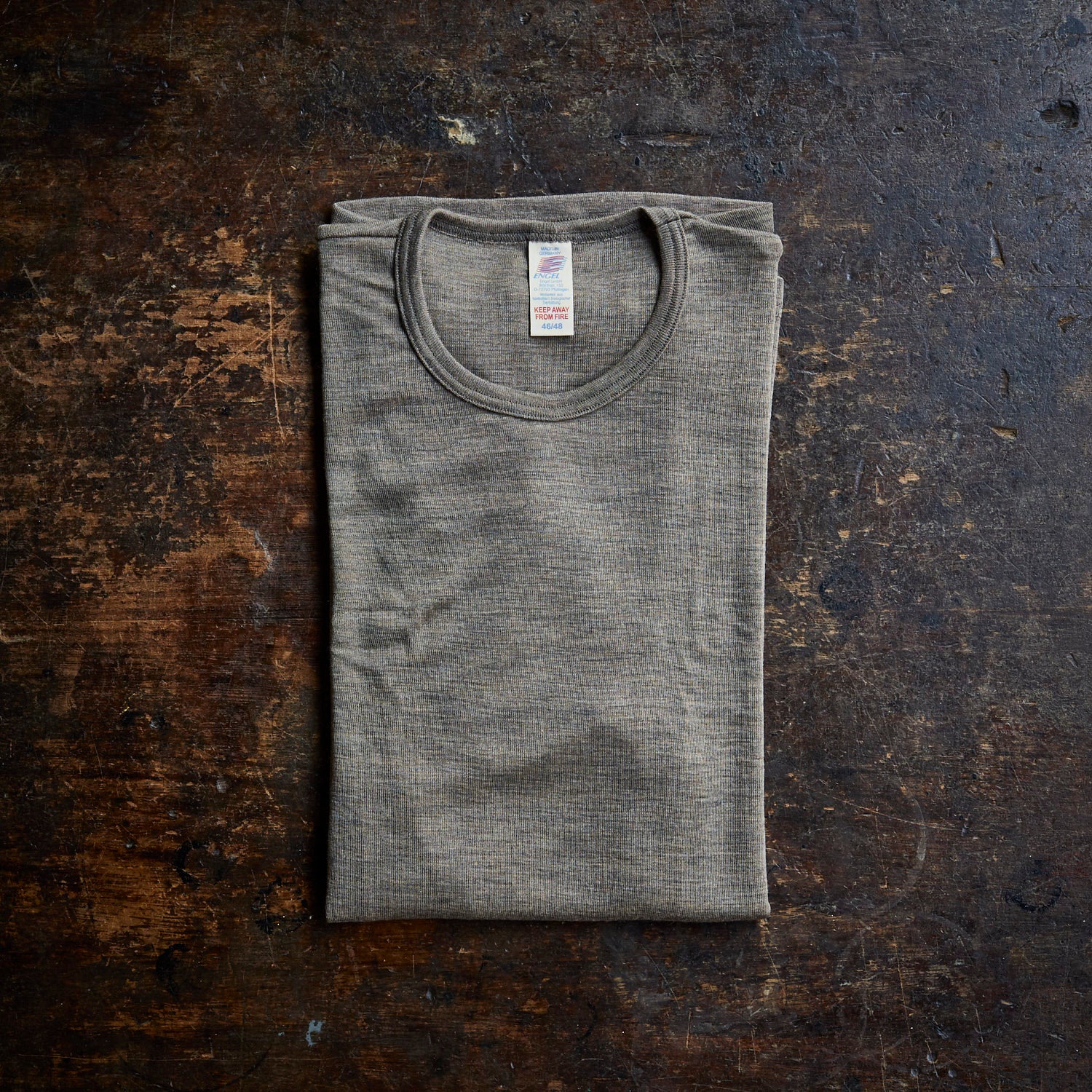 Men's Merino Wool & Silk LS Top - Walnut - Image 2