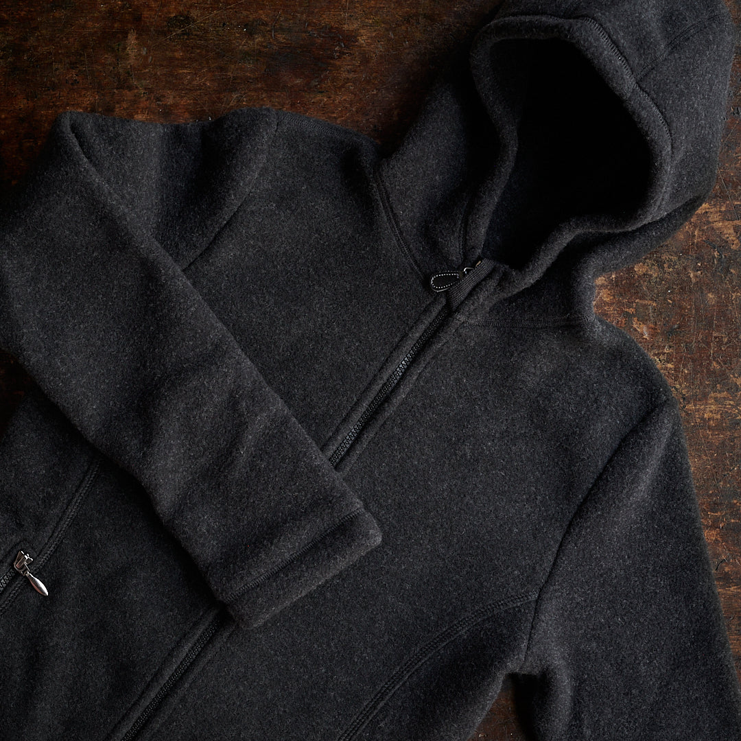 Women's Merino Wool Fleece Jacket - Black