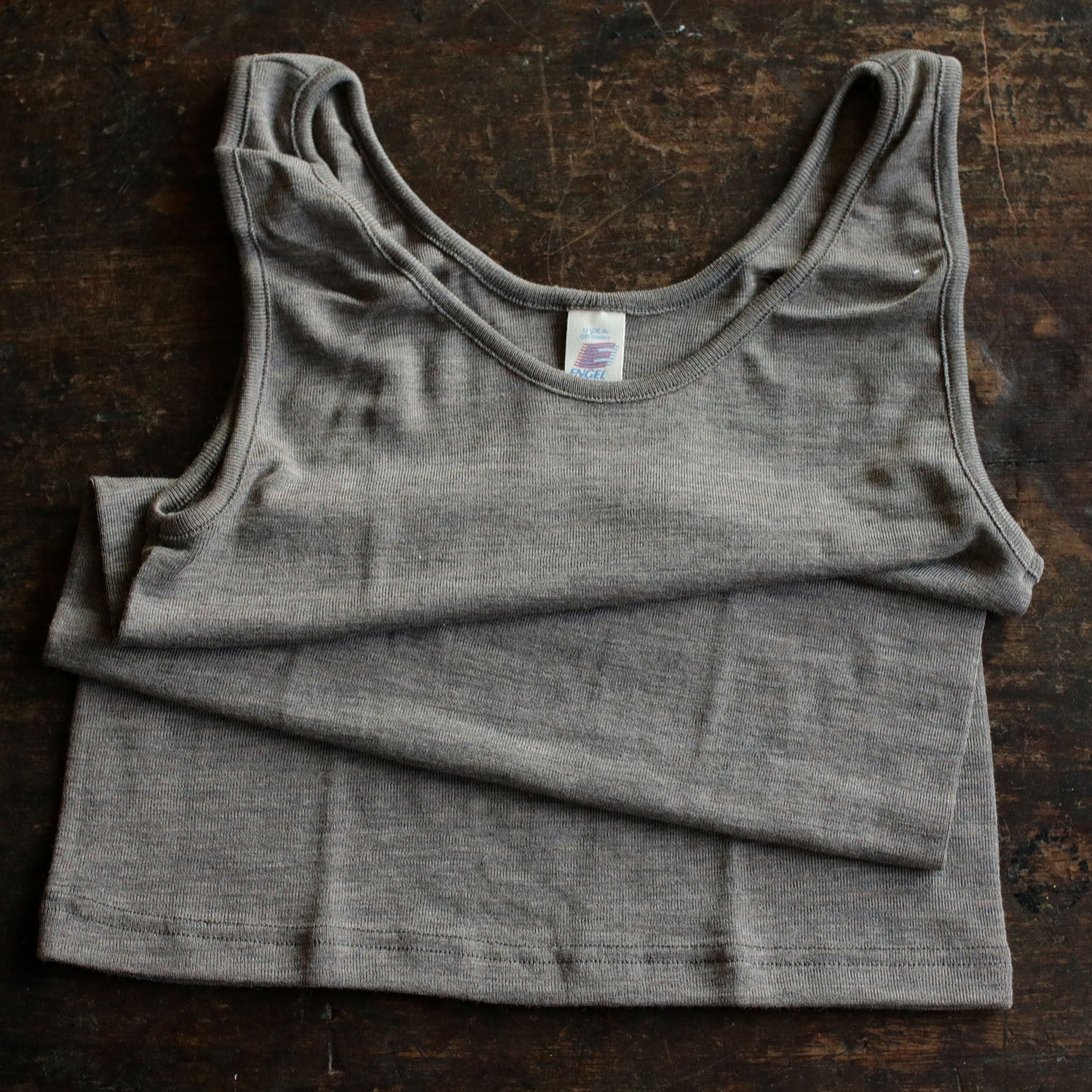 Women's Merino Wool & Silk Sleeveless Top - Walnut - Image 3