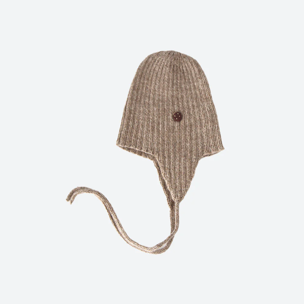 Baby & Kids Alpaca String Hat - Pebble - Image 2