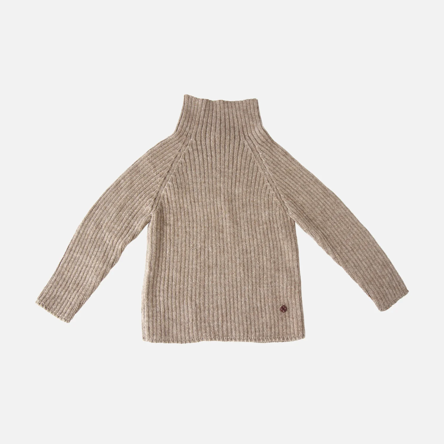 Baby & Kids Alpaca Rib Sweater - Pebble - Image 3