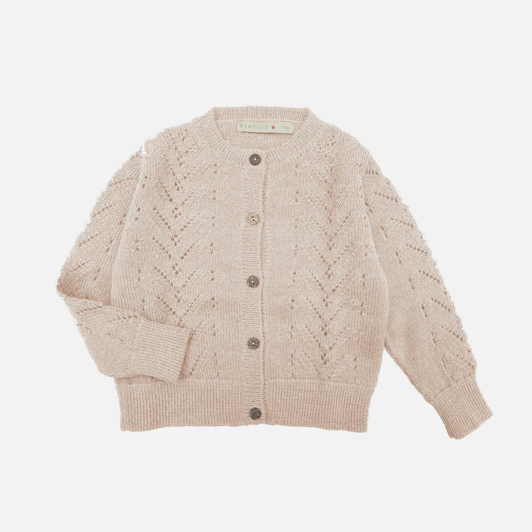Baby & Kids Alpaca Zeta Cardigan - Rose - Image 2