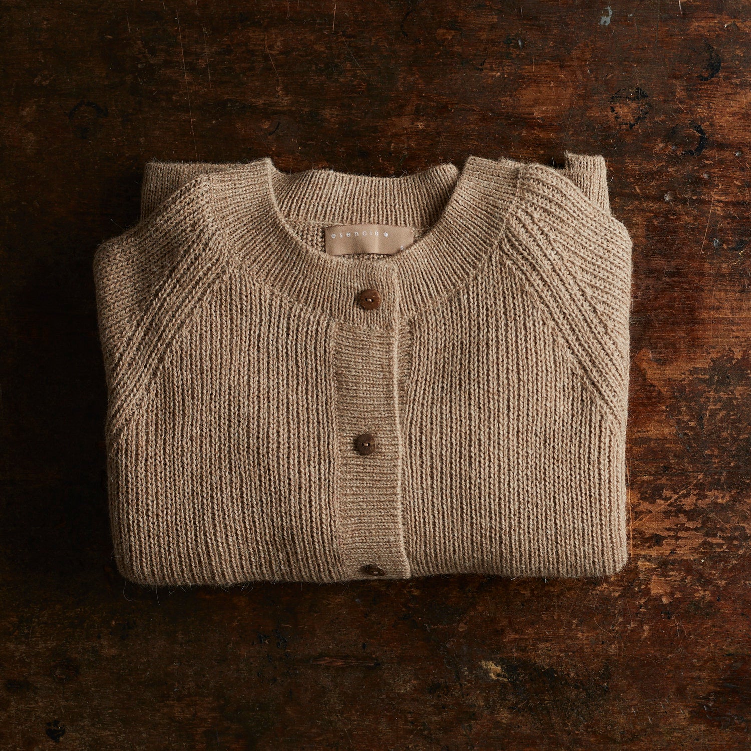 Women's Alpaca Mona Cardigan - Pebble - Image 3
