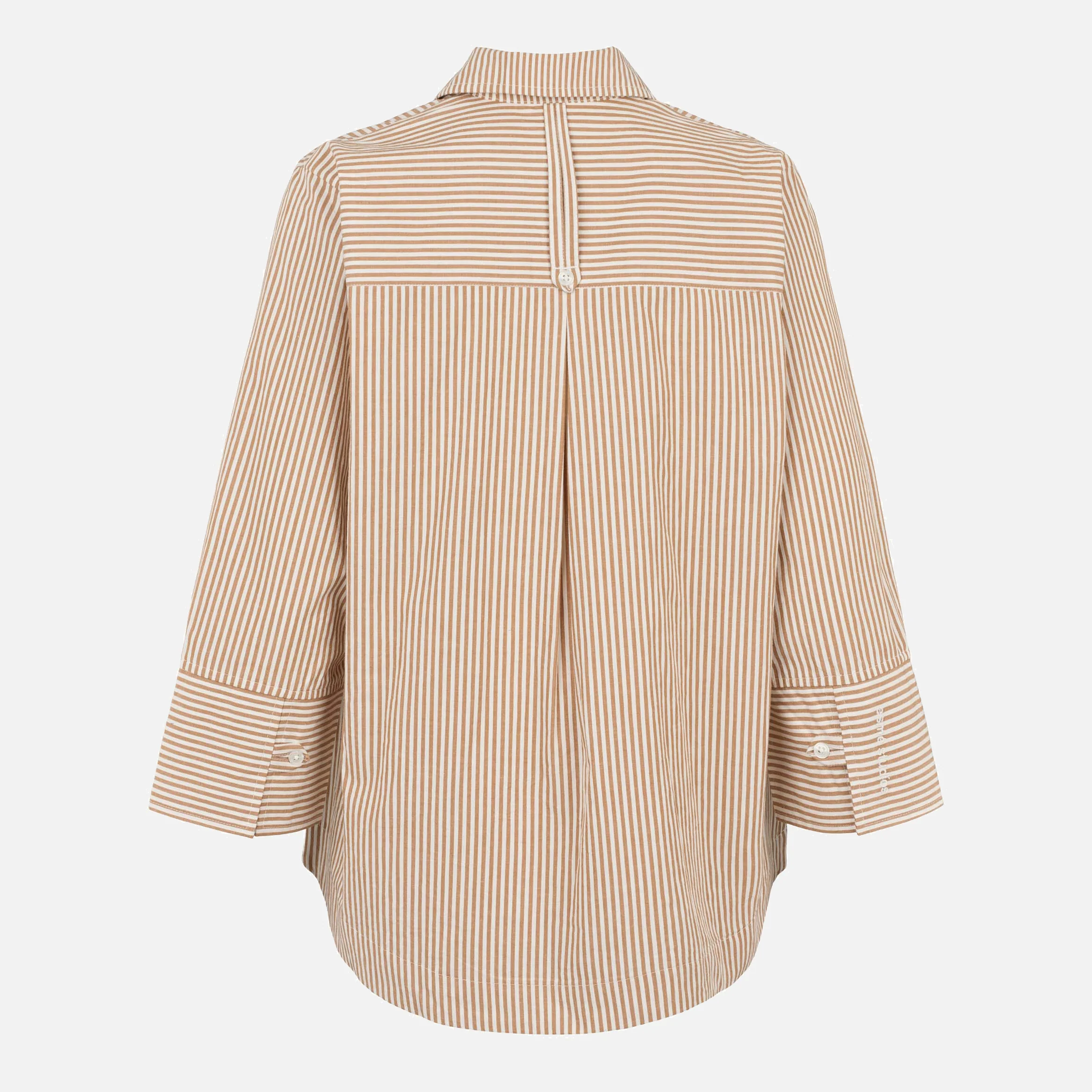 Women's Cotton Hella Blouse - Brown Stripe - Image 3