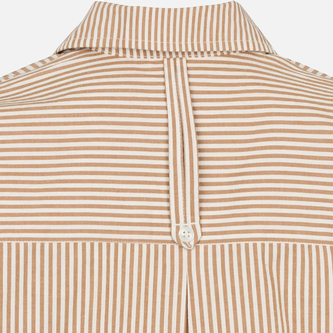 Women's Cotton Hella Blouse - Brown Stripe - Image 4