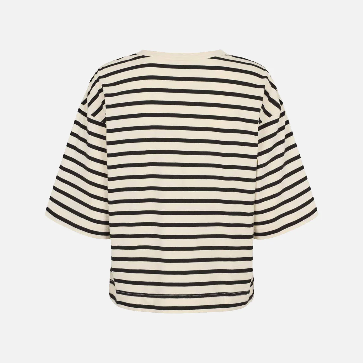 Women's Cotton Signe Boxy Tee - Pristine Stripe - Image 2