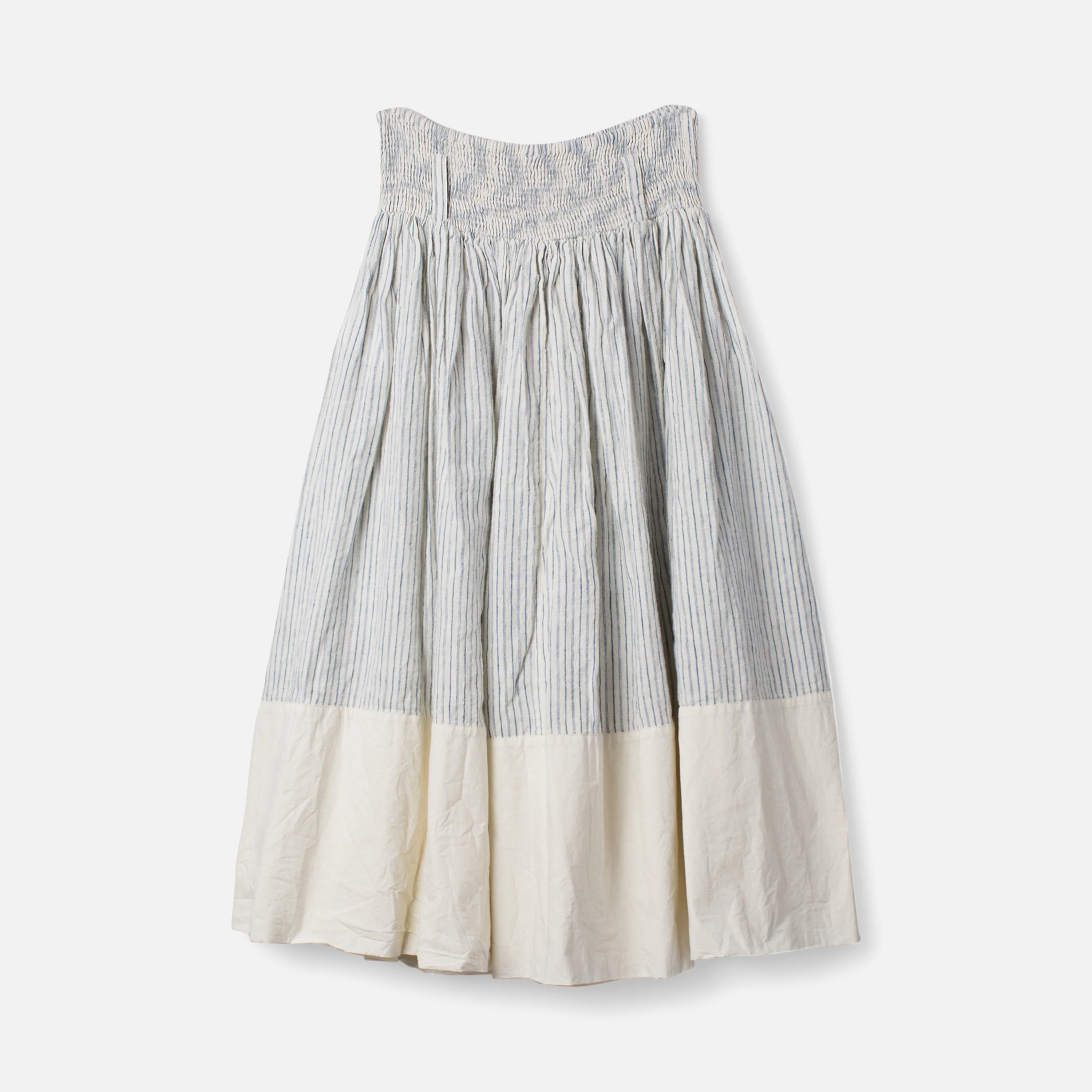 Women's Cotton/Linen Joann Skirt - Fog Stripe - Image 2
