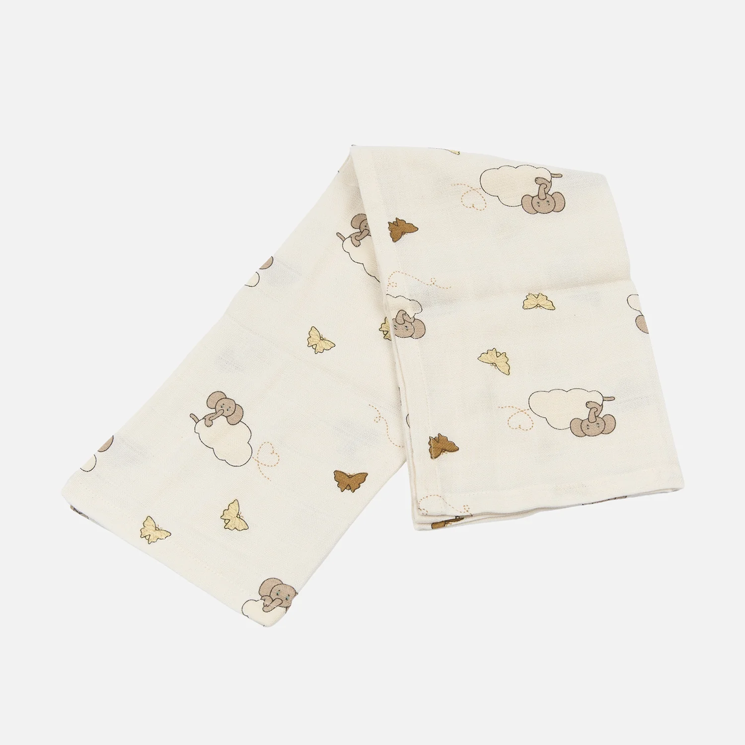 Cotton Elephant On The Air Muslin - Oxford Tan - Set of 4 - Image 3