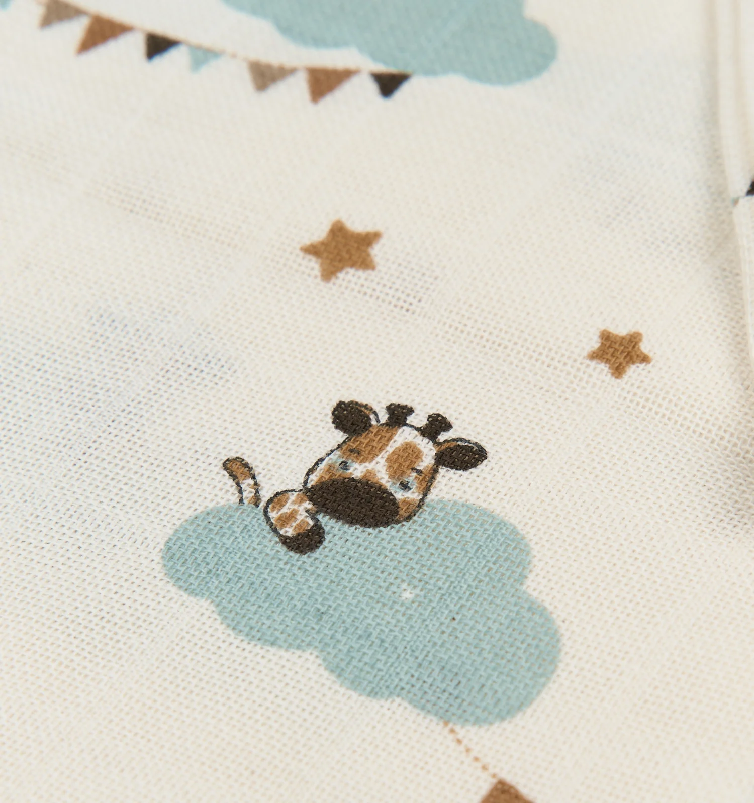 Cotton Giraffe On The Air Muslin - Wood Thrush - Set of 4 - Image 3