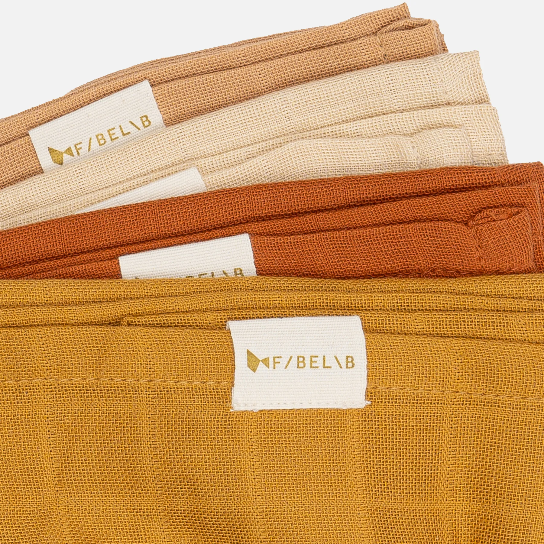 Cotton Muslin - Ochre Mix - Set of 4 - Image 2