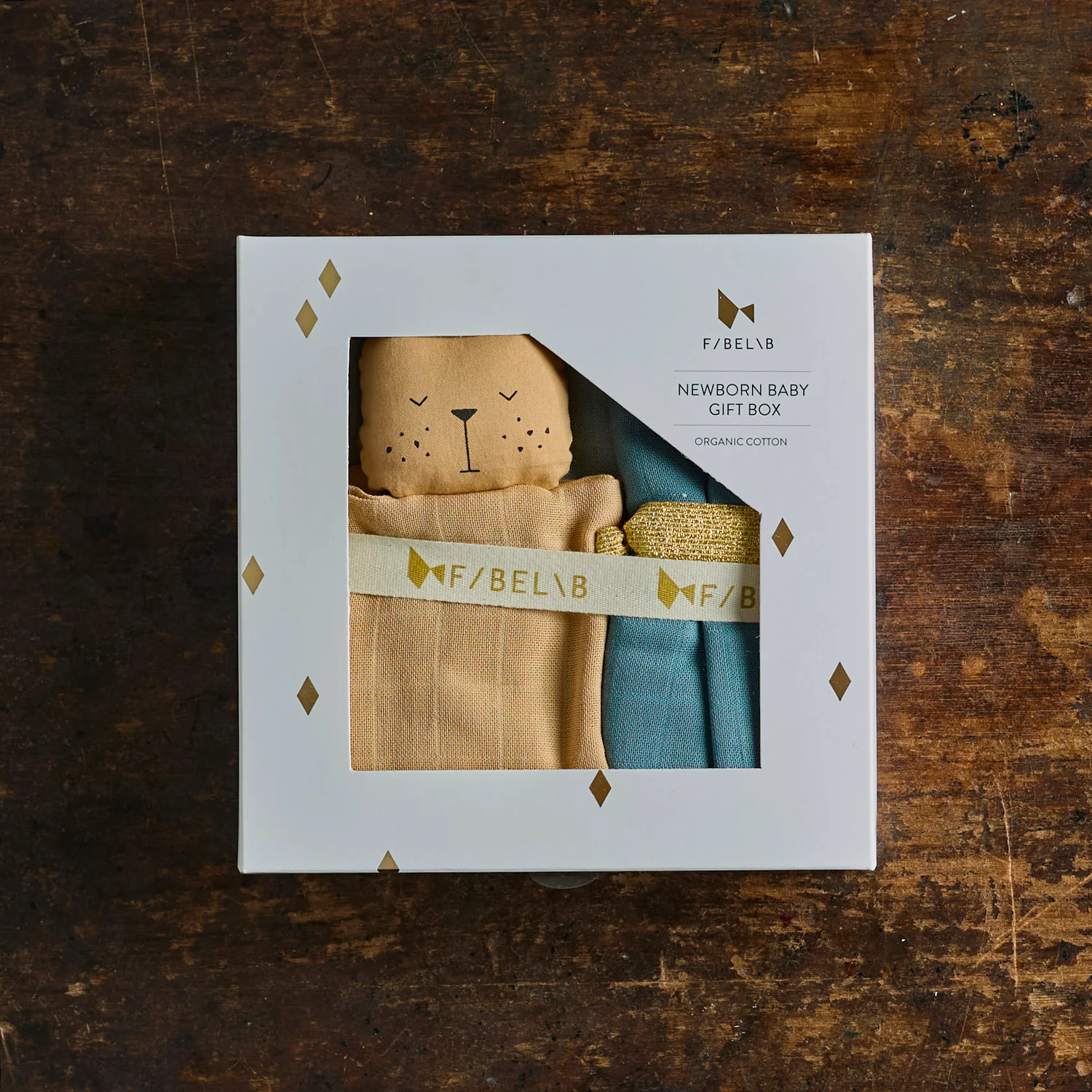 Newborn Cotton Baby Gift Box - Cottage Blue Mix