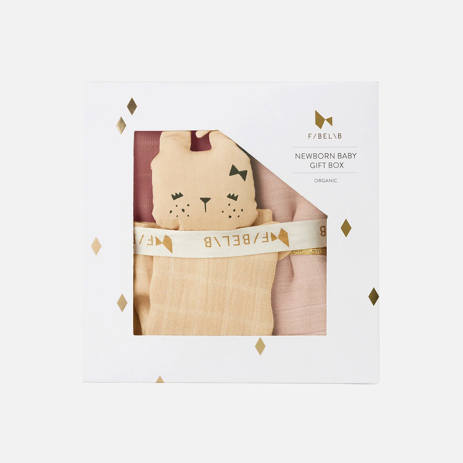 Newborn Cotton Baby Gift Box - Dusty Rose Mix - Image 2
