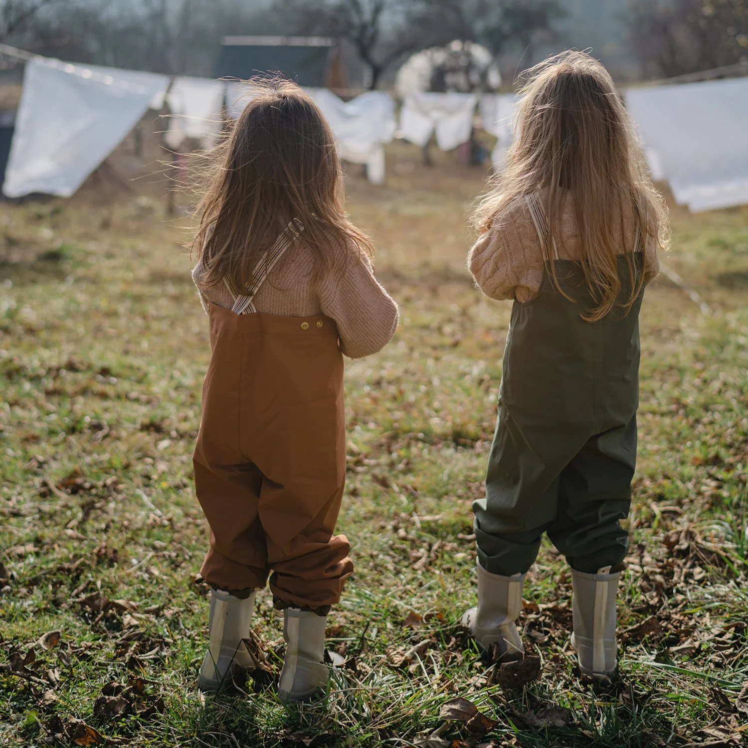 Kids Waterproof Rainpants - Rust - Image 7