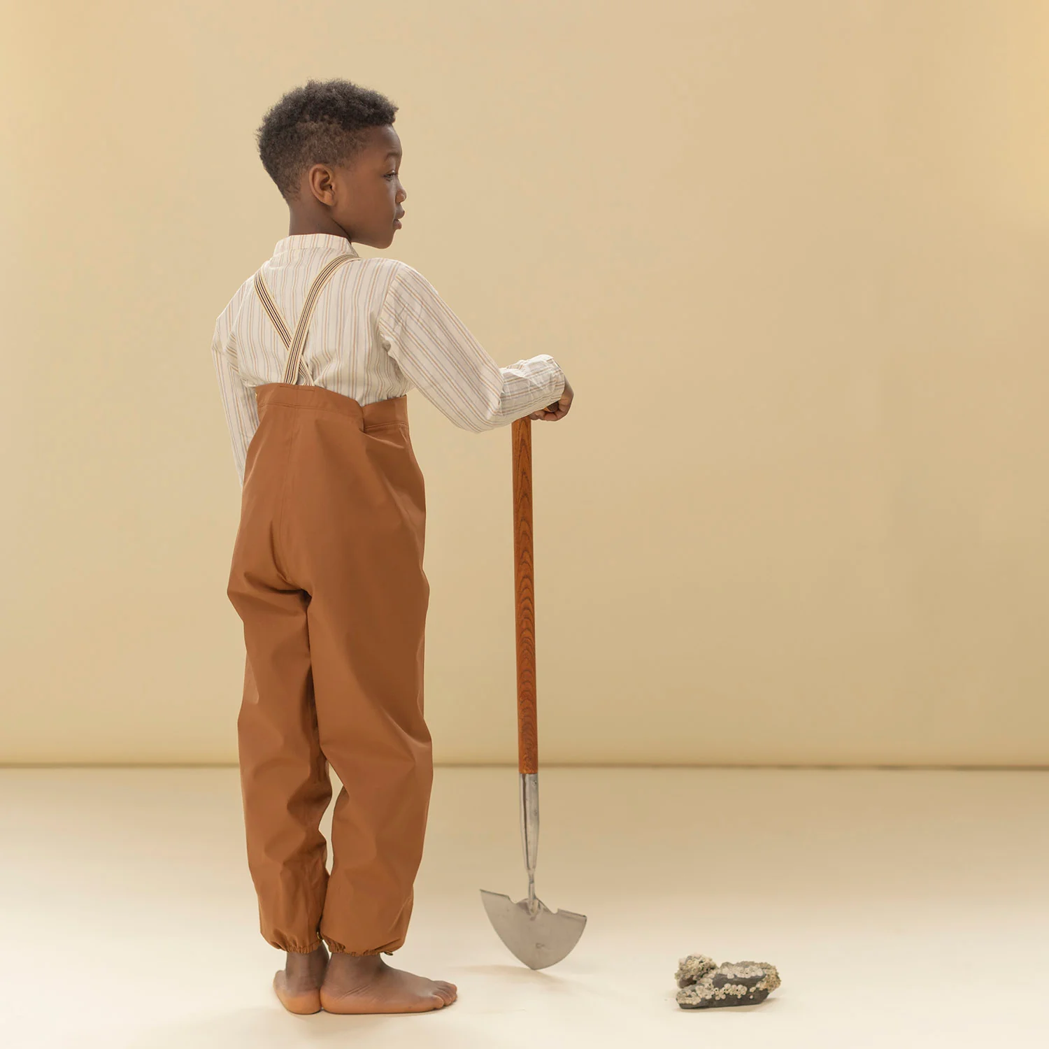 Kids Waterproof Rainpants - Rust - Image 8