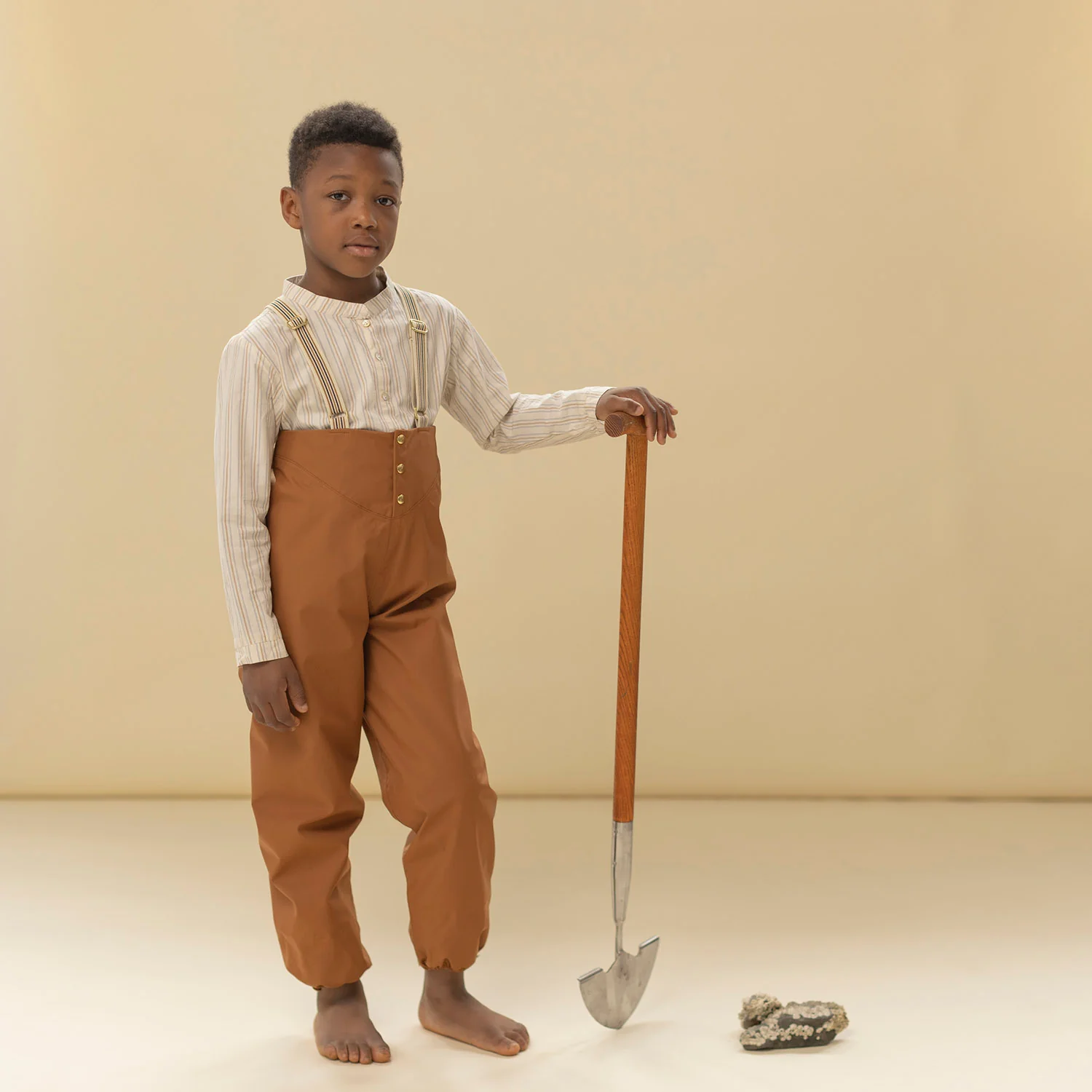 Kids Waterproof Rainpants - Rust - Image 9