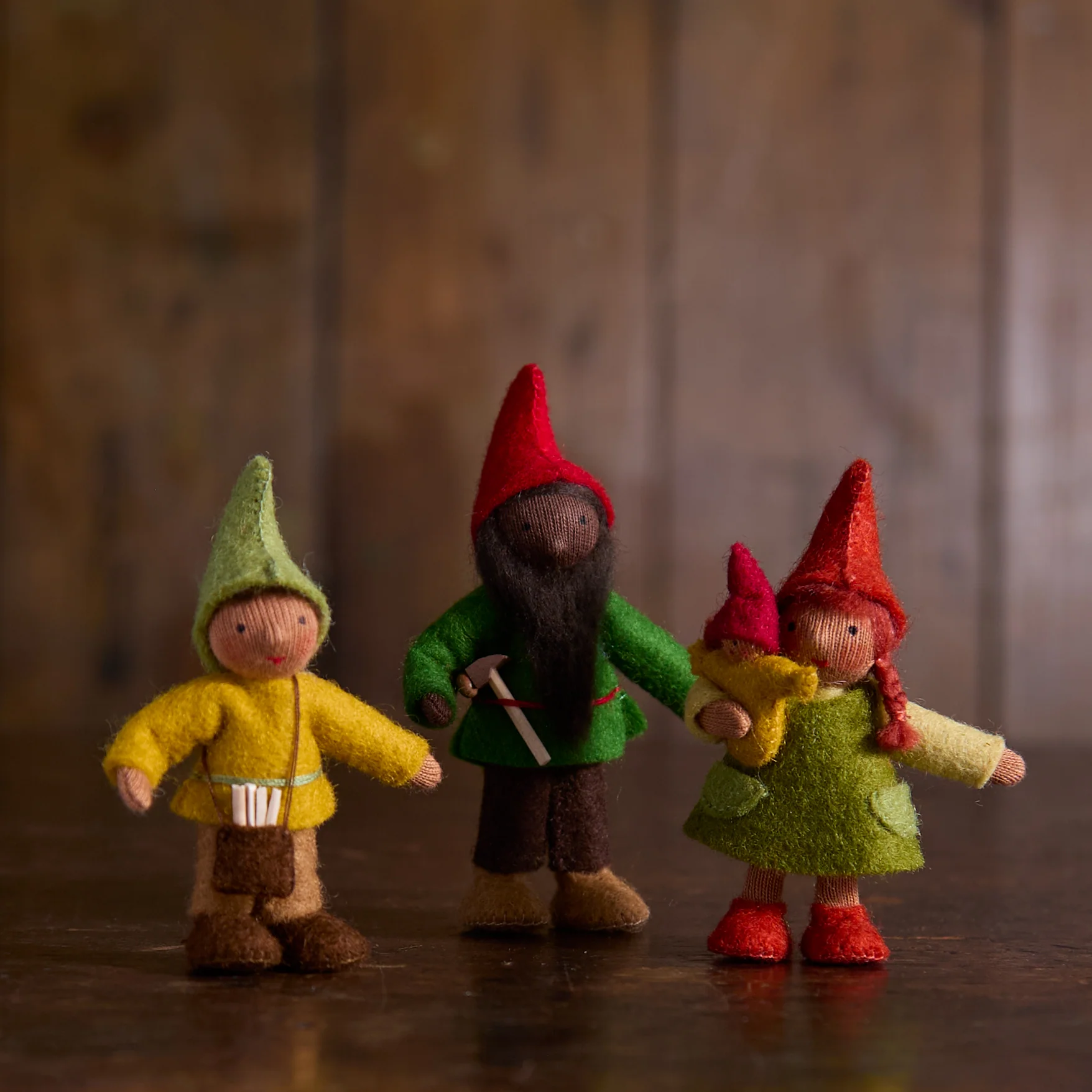 Handmade Wool Autumn Gnome Father - Black - Image 2