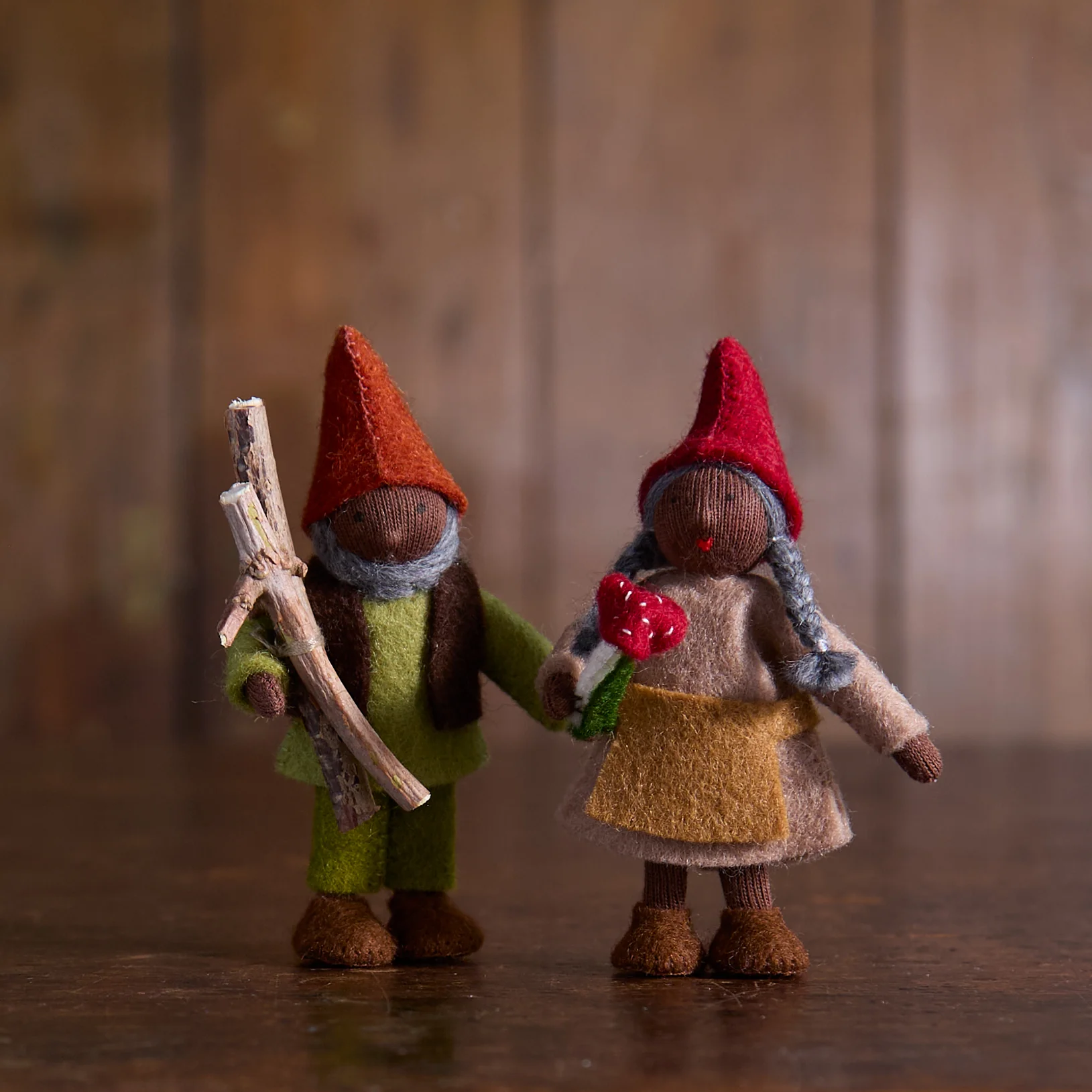 Handmade Wool Autumn Gnome Grandmother - Black - Image 2