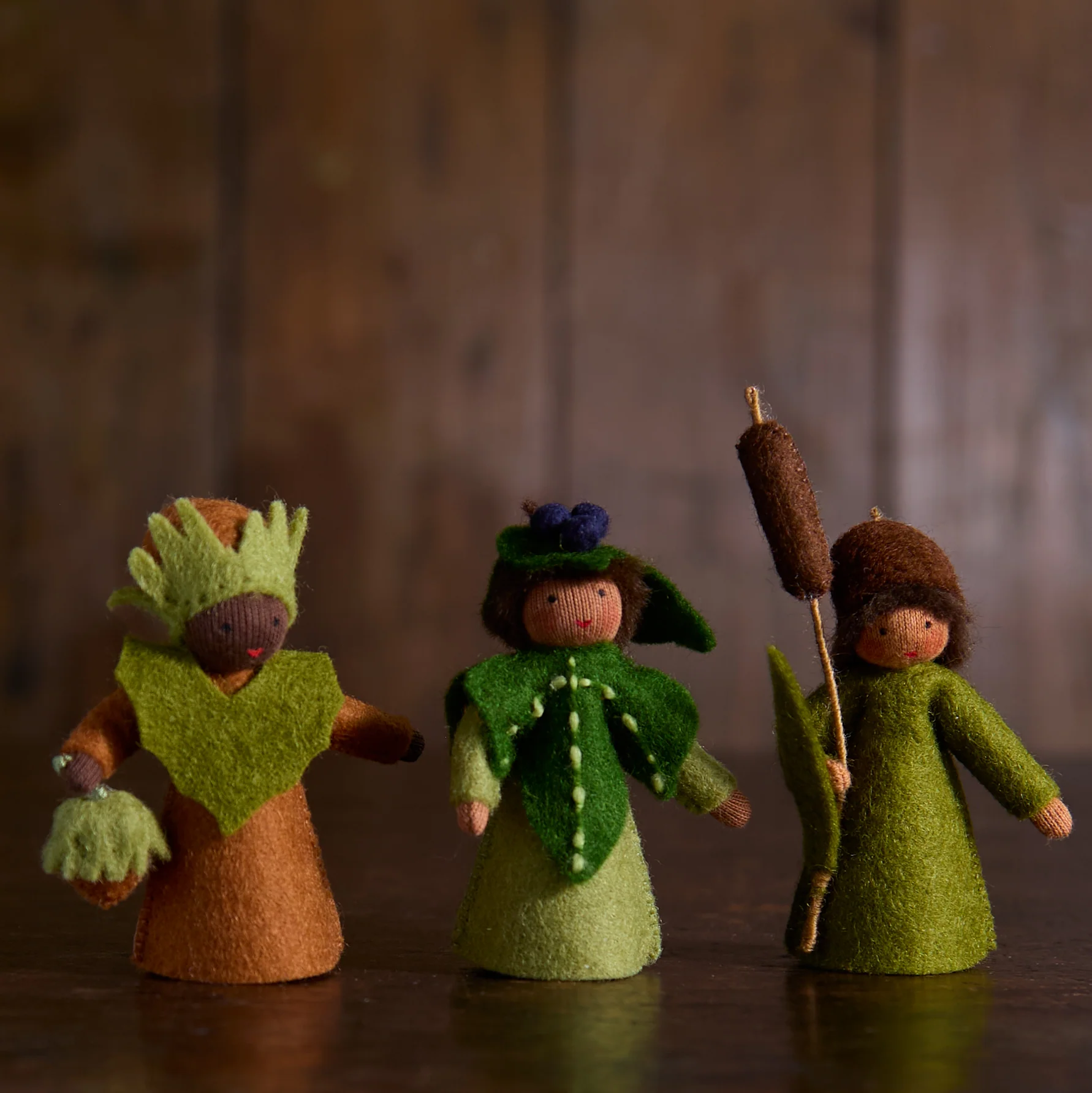 Handmade Wool Fairy - Hazelnut - Black - Image 2