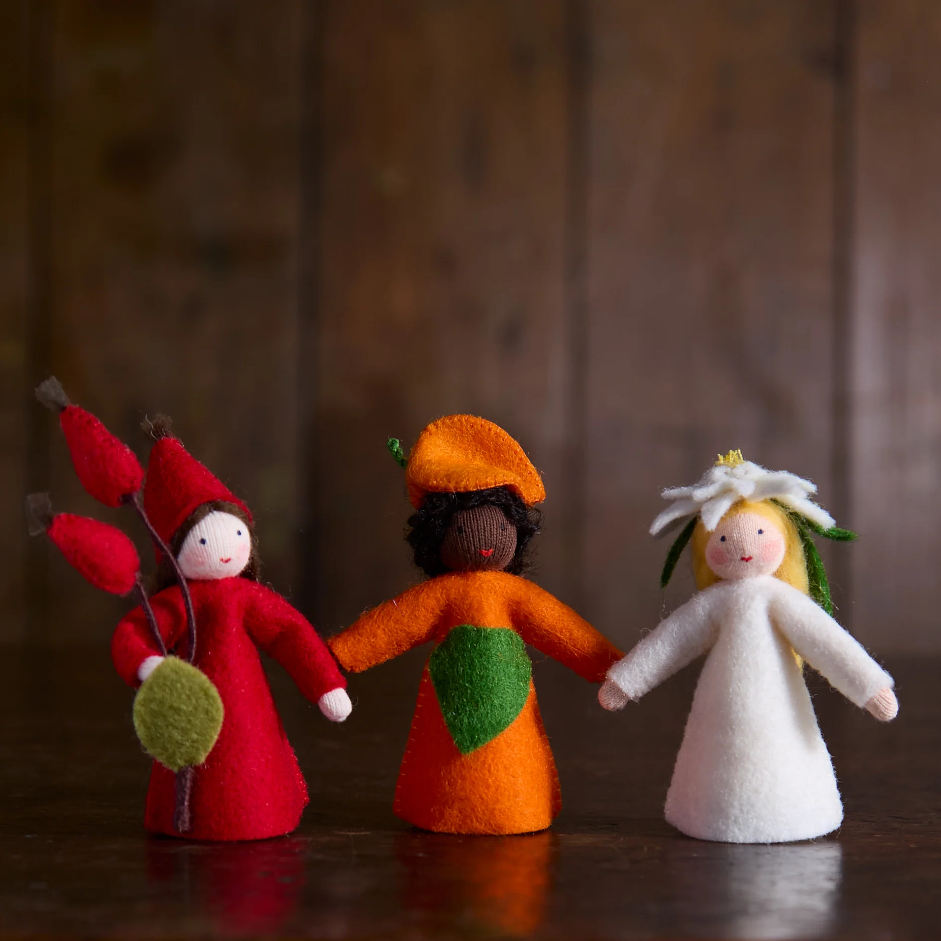 Handmade Wool Fairy - Physalis - Black - Image 2